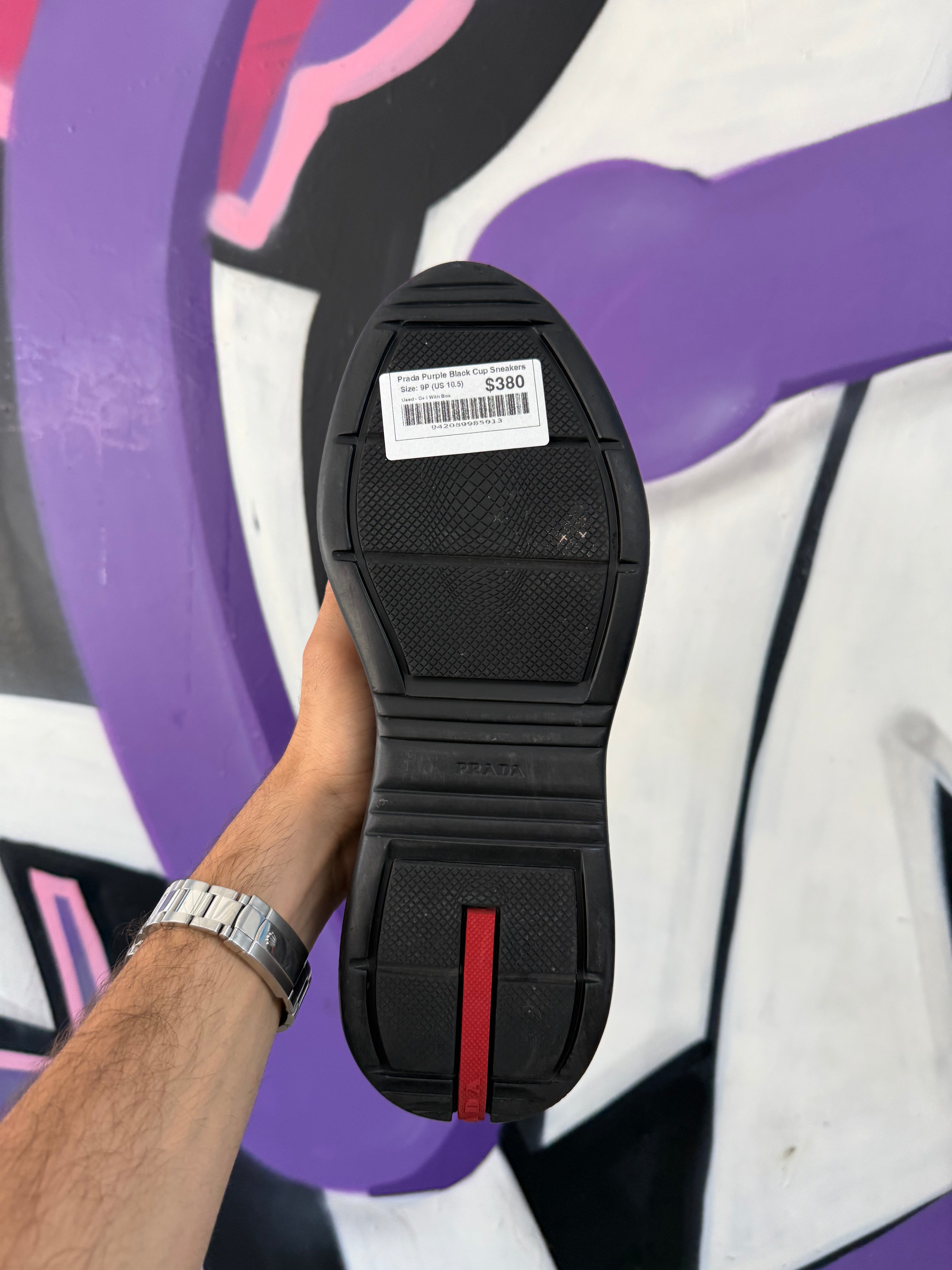 Prada Purple Black Cup Sneakers