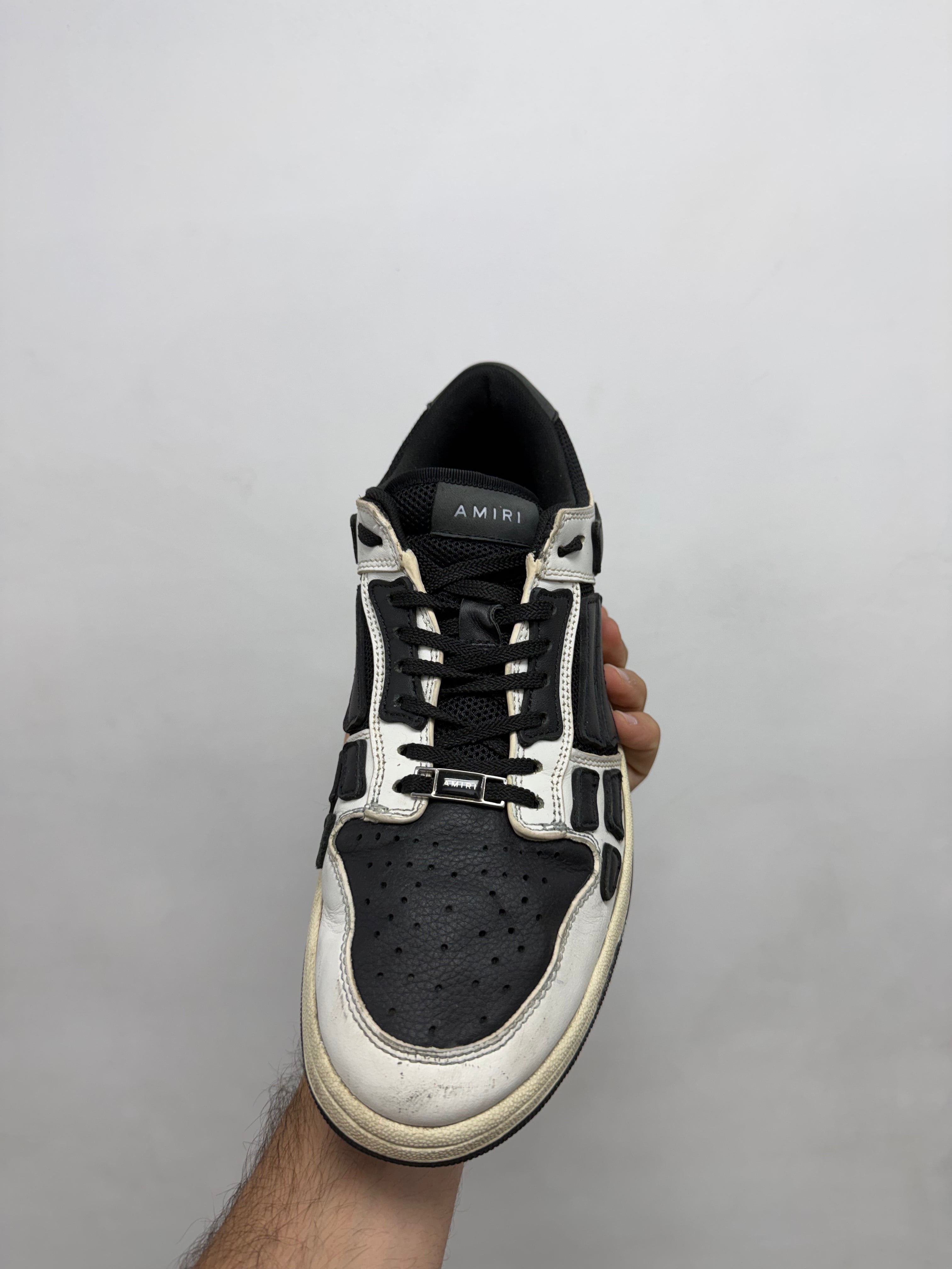 Amiri White Black Mesh Skel Top Low Sneakers
