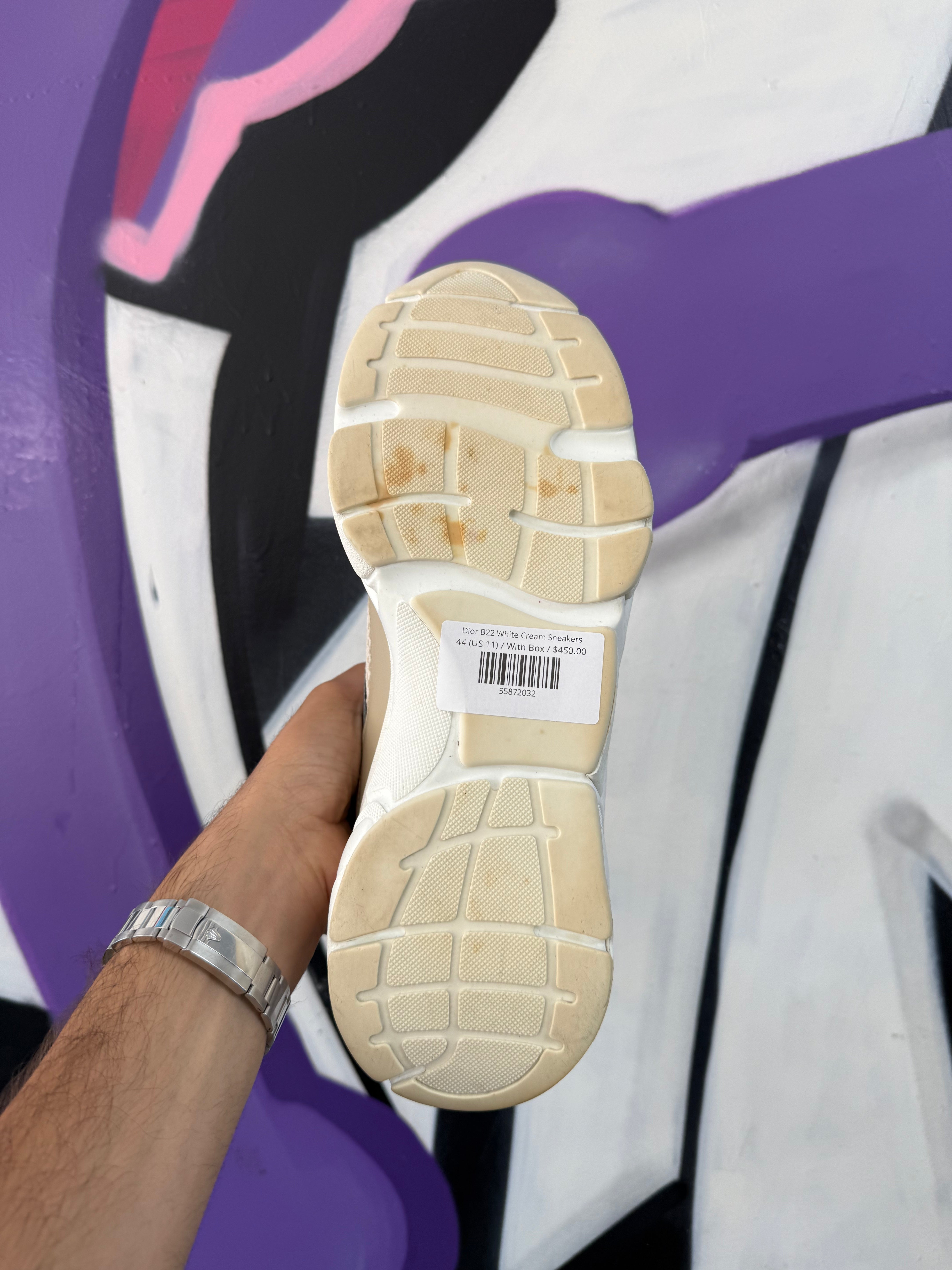 Dior B22 White Cream Sneakers