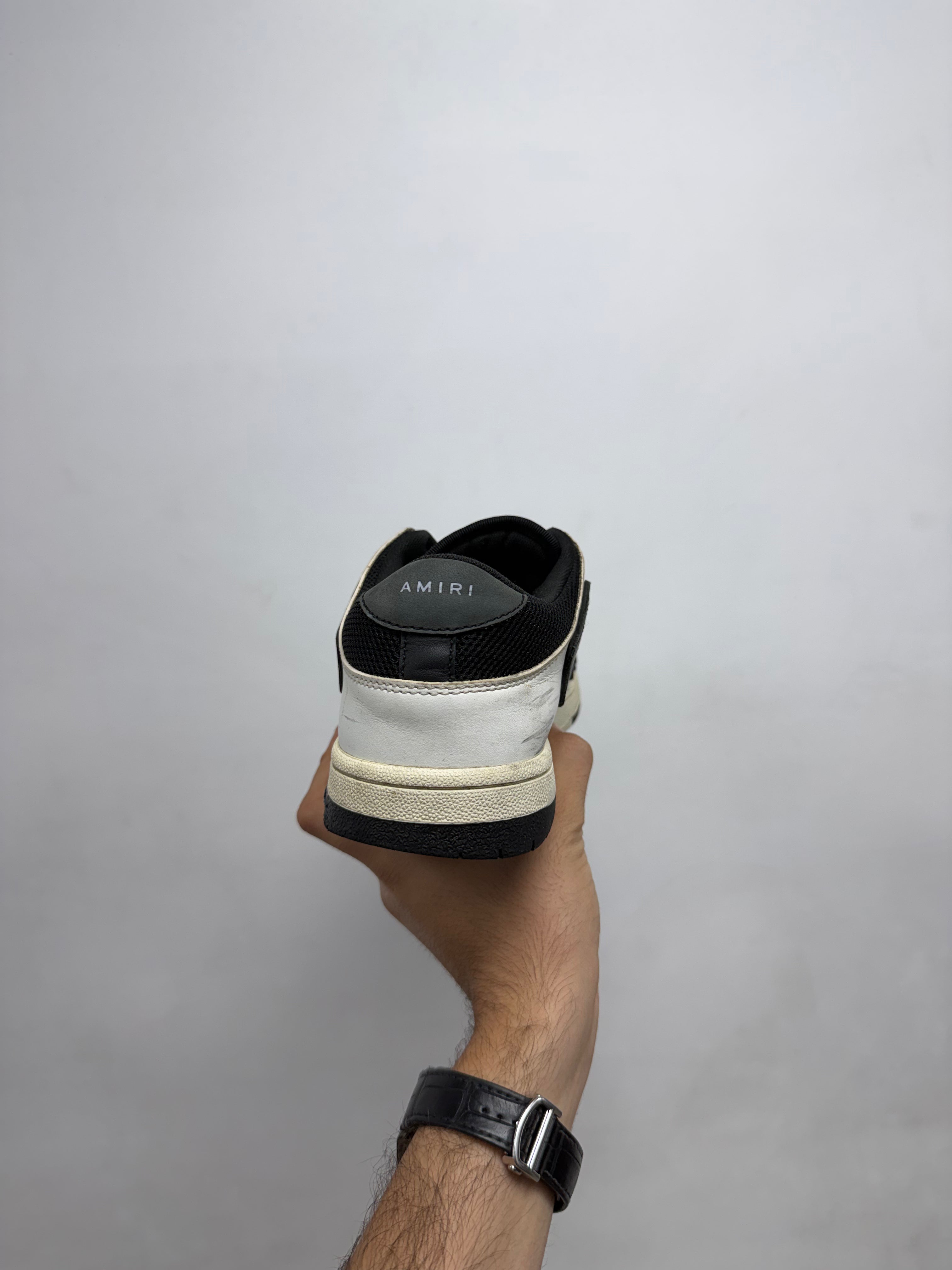 Amiri White Black Mesh Skel Top Low Sneakers