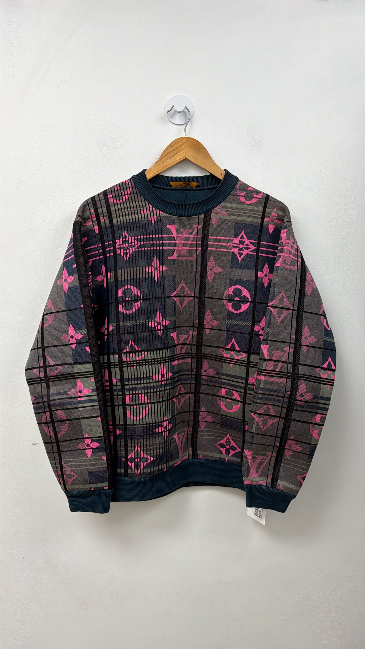 Louis Vuitton Navy Pink Monogram Crewneck