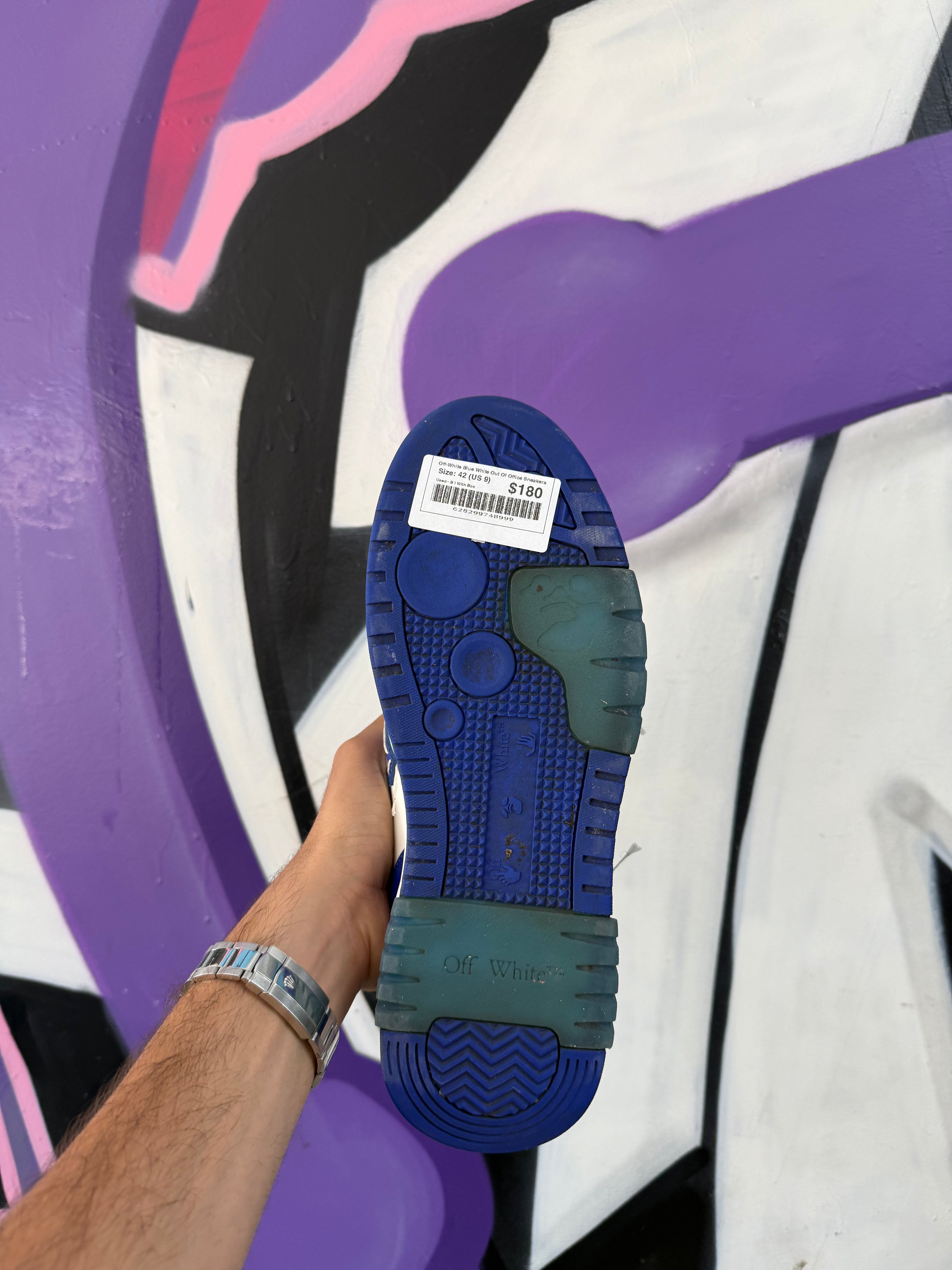 Off-White Blue White Out Of Office Sneakers