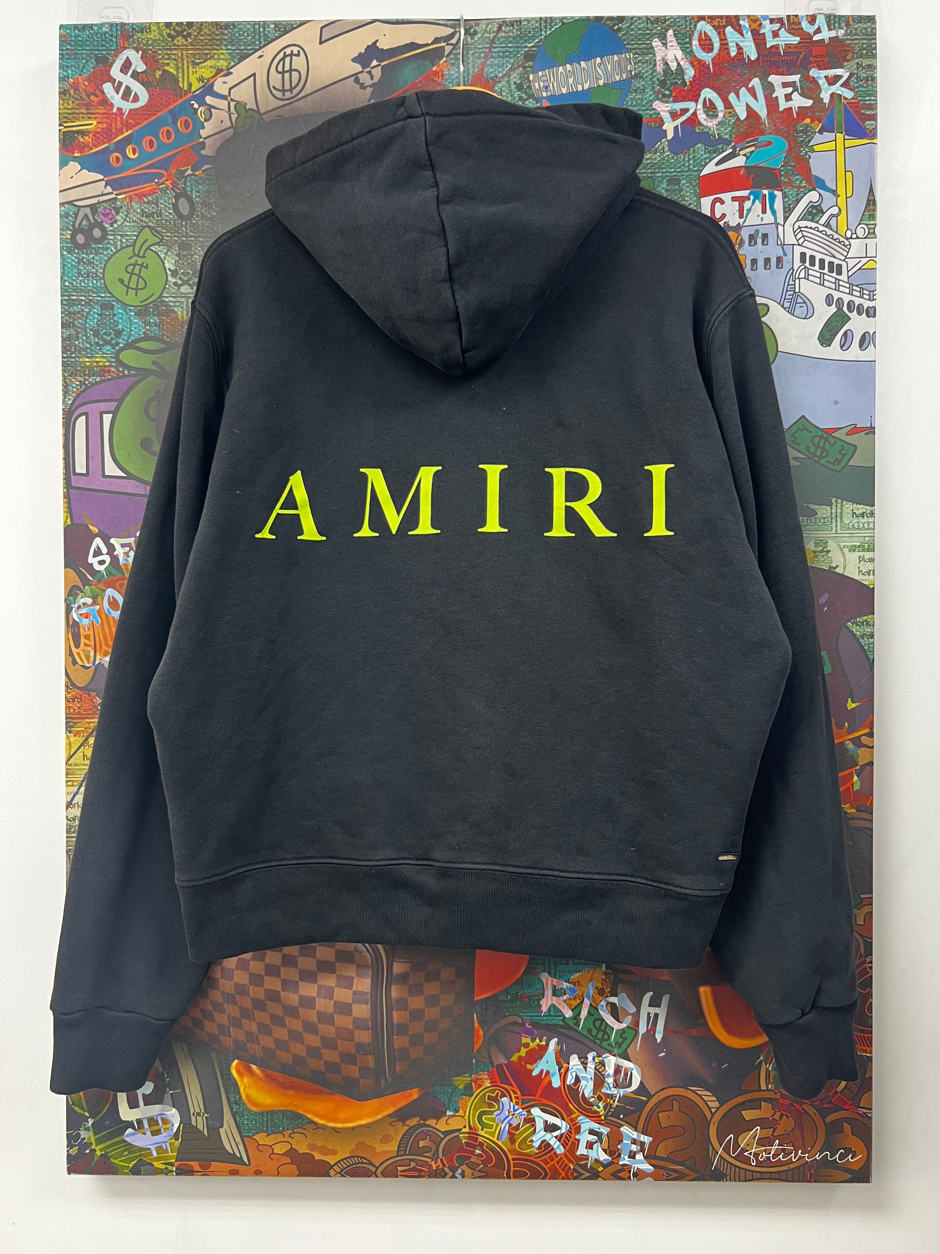 Amiri Black Lime MA Hoodie
