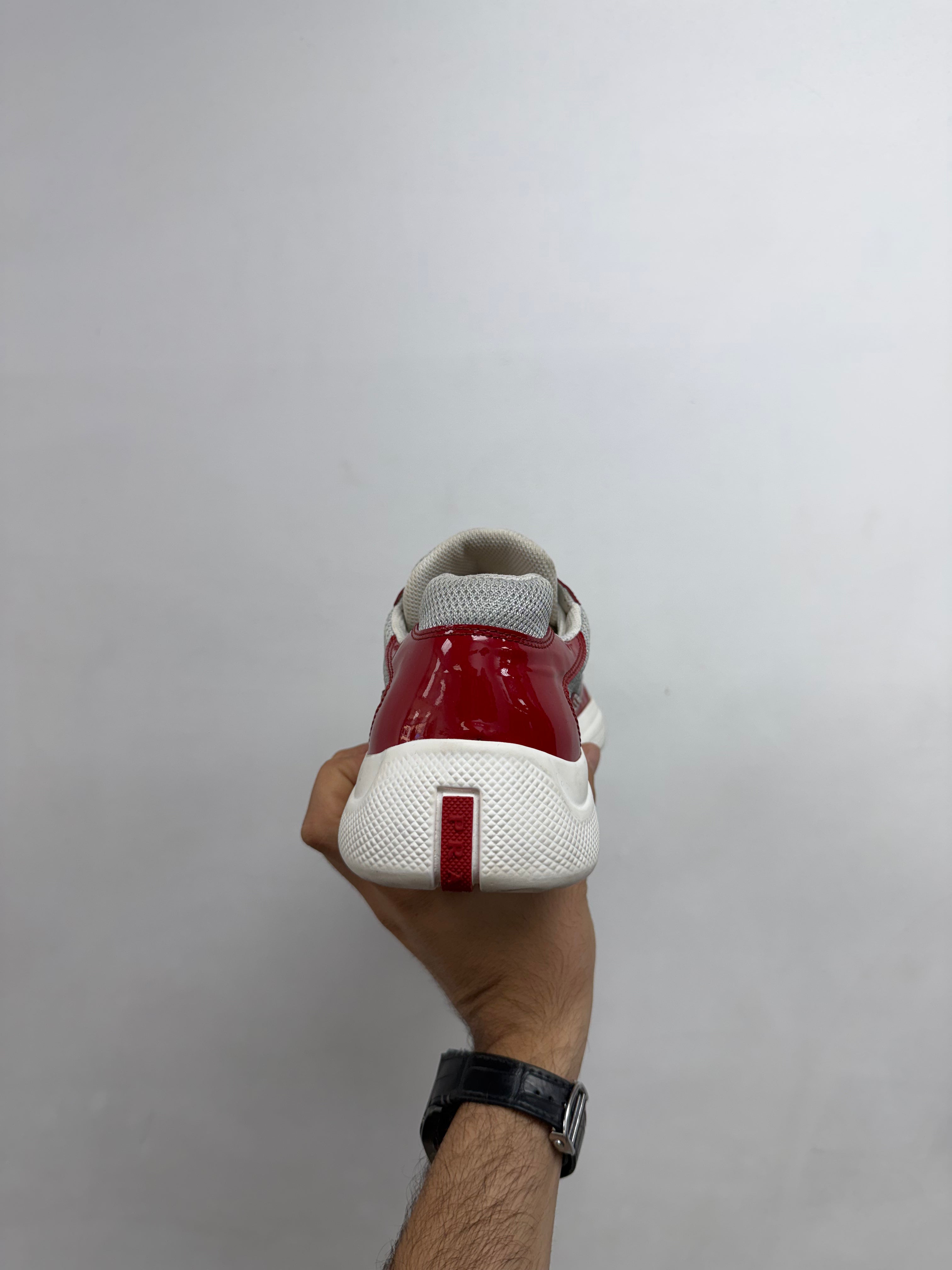 Prada Red White Cups Sneakers