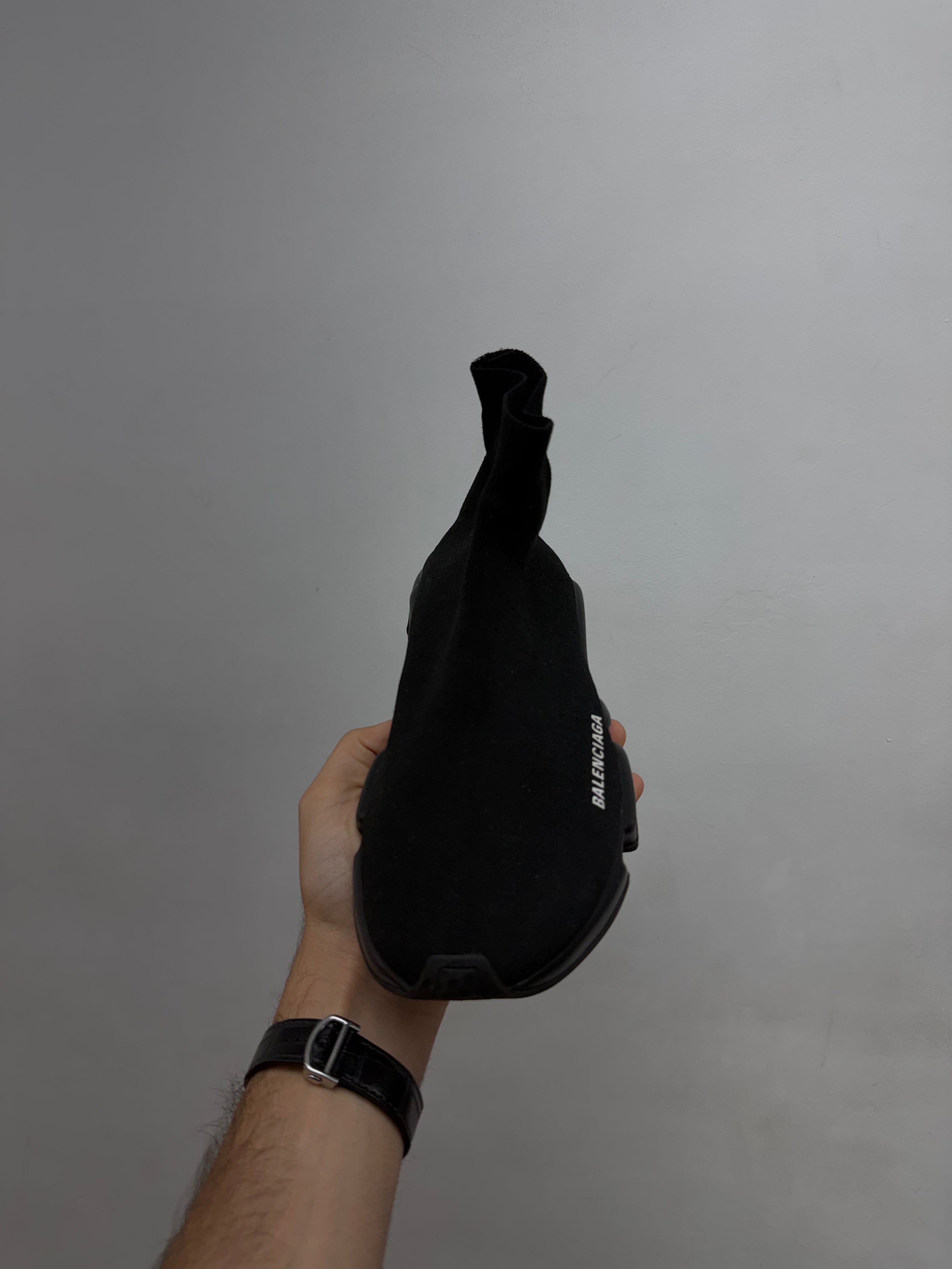 Balenciaga Black White Sock Runner Sneakers