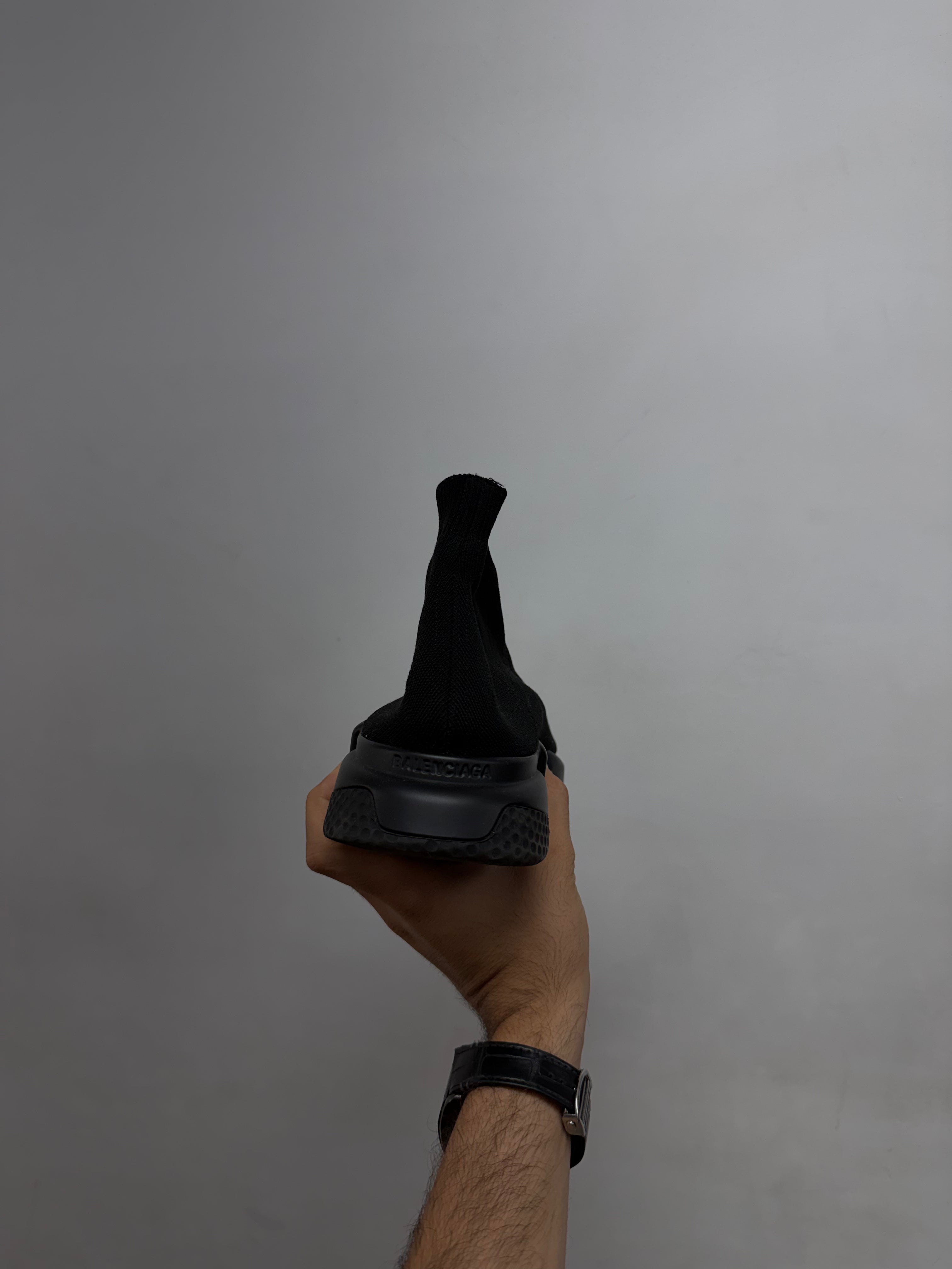 Balenciaga Black White Sock Runner Sneakers
