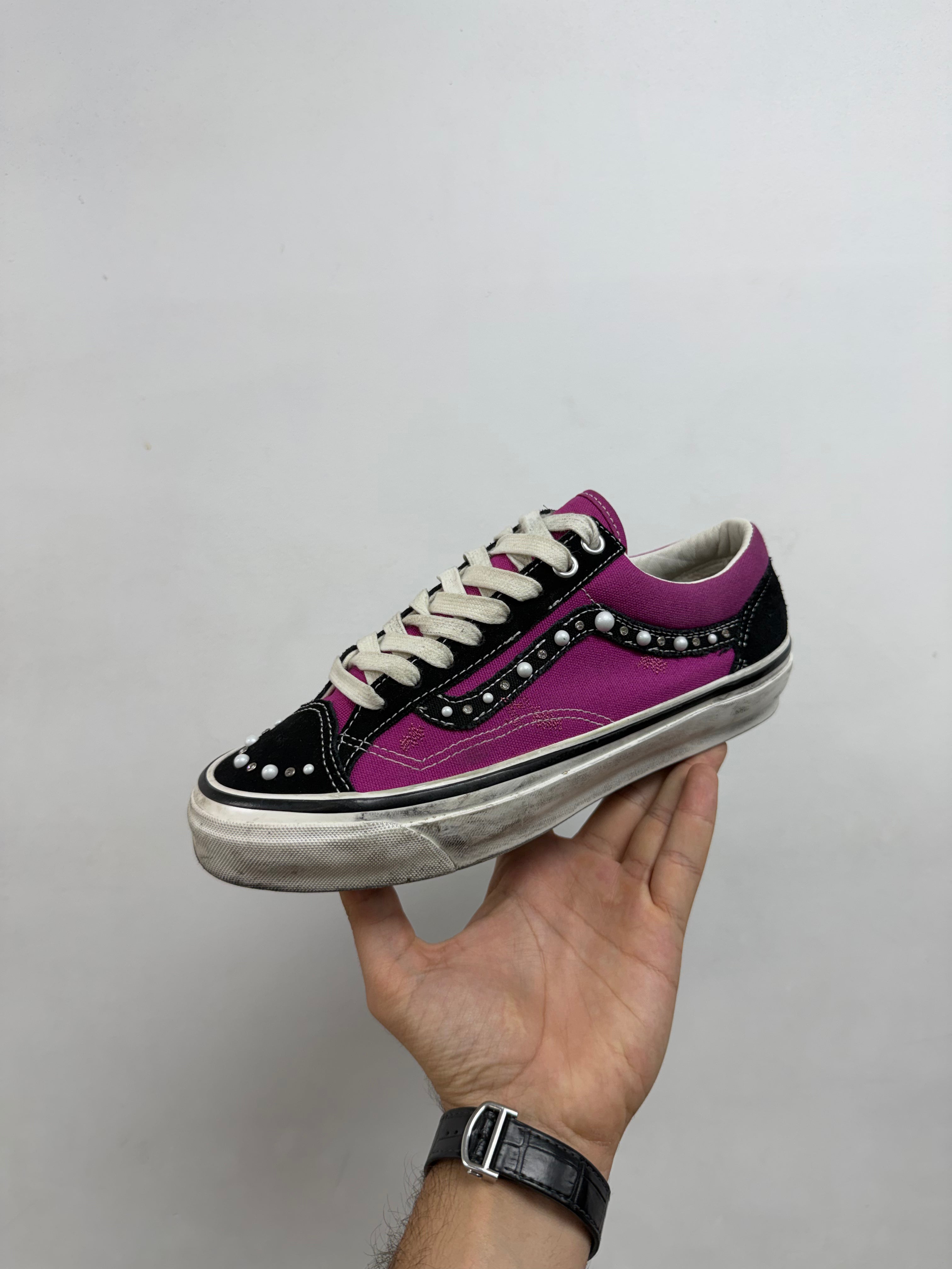 Vans Pink & Black Pearlized Sneakers