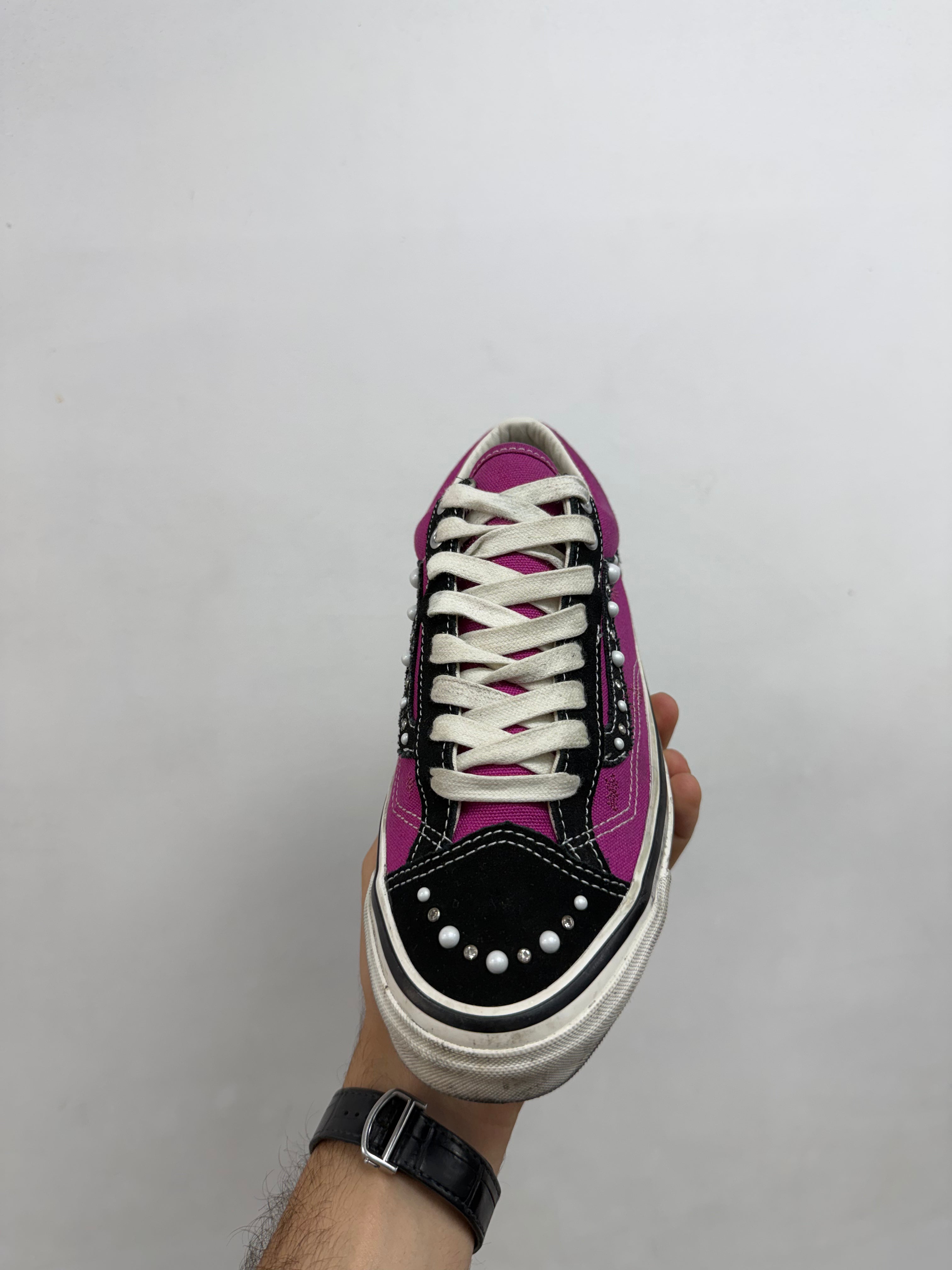 Vans Pink & Black Pearlized Sneakers