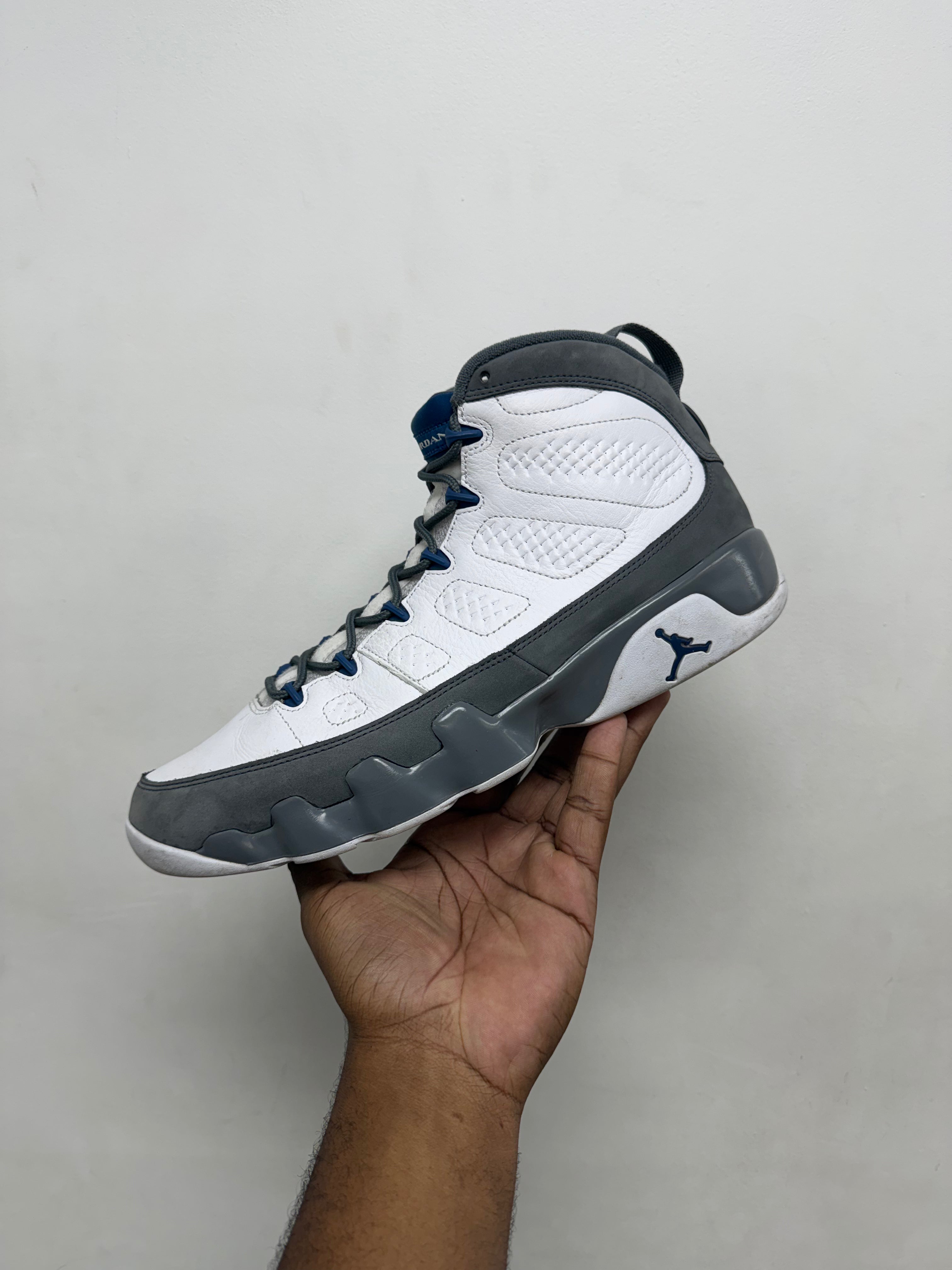 Jordan 9 Flint Grey French Blue Sneakers