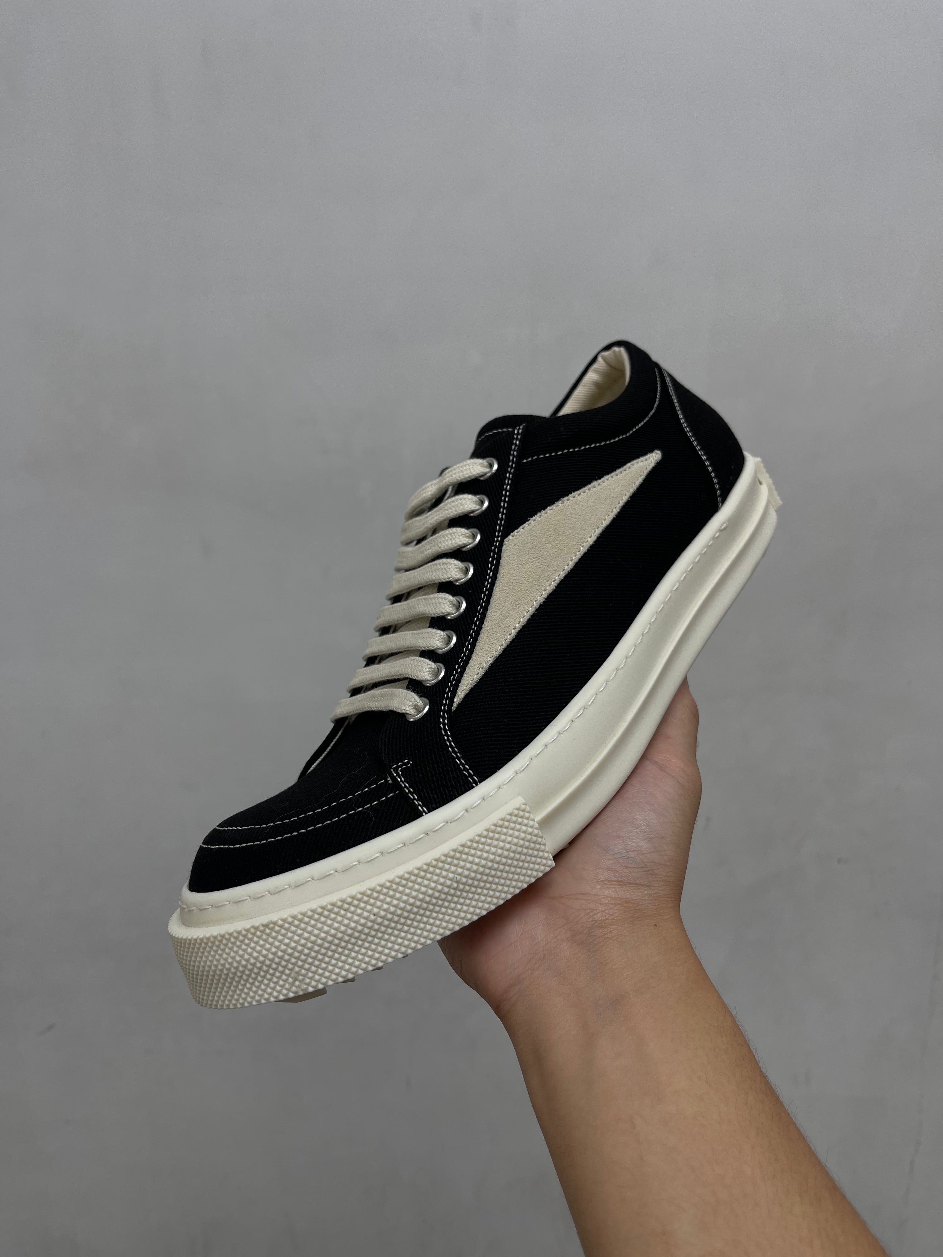 Rick Owens Vintage Black Milk Sneakers