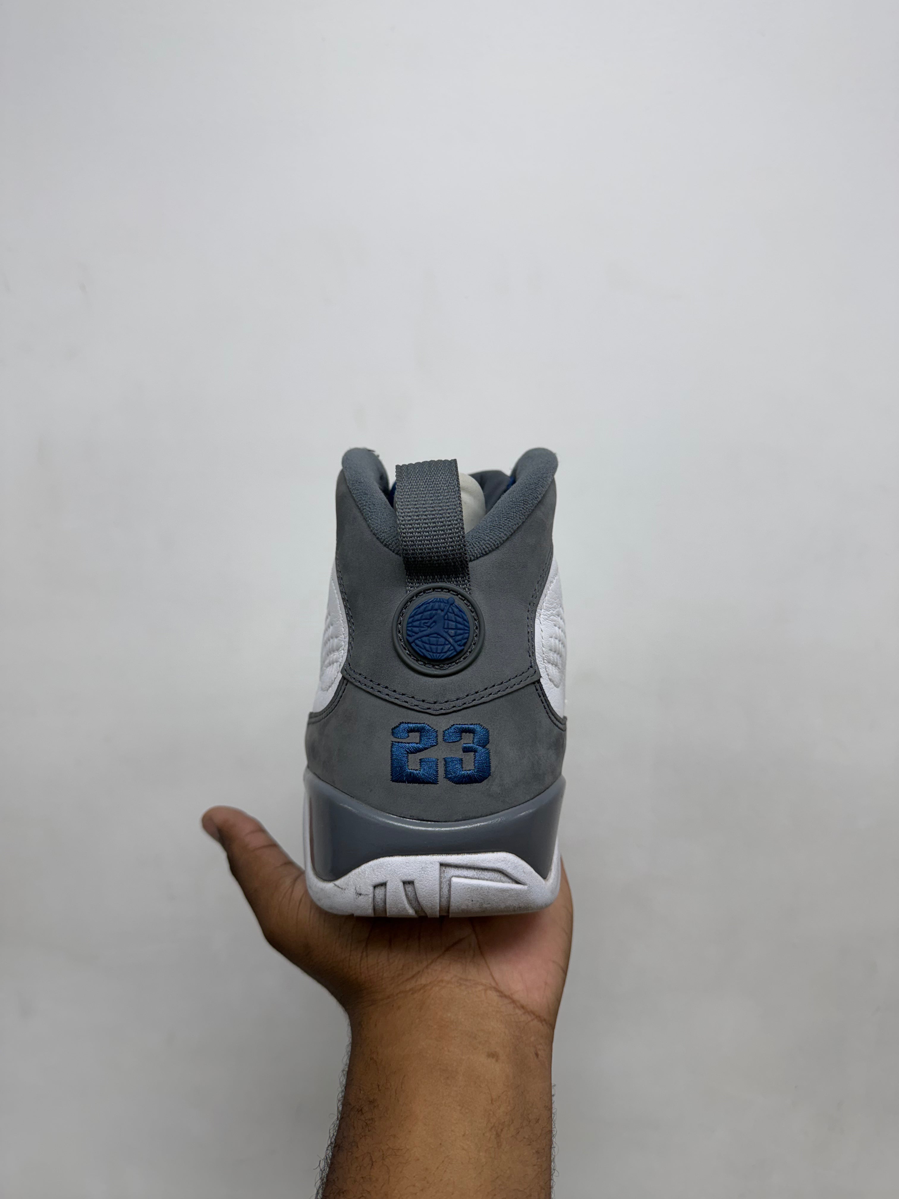 Jordan 9 Flint Grey French Blue Sneakers