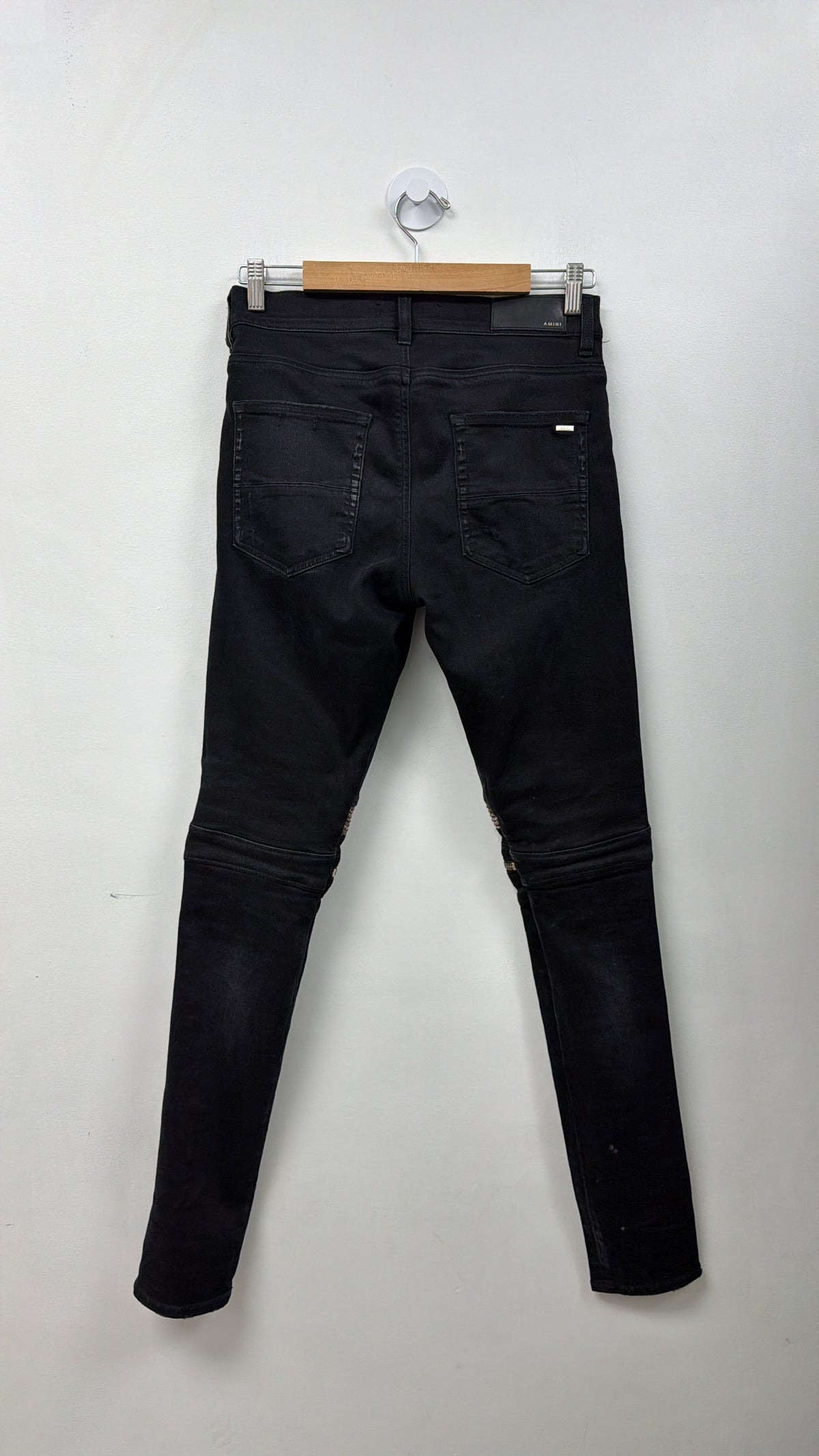 Amiri MX2 Black Wash Brown Bandana Patch Jeans