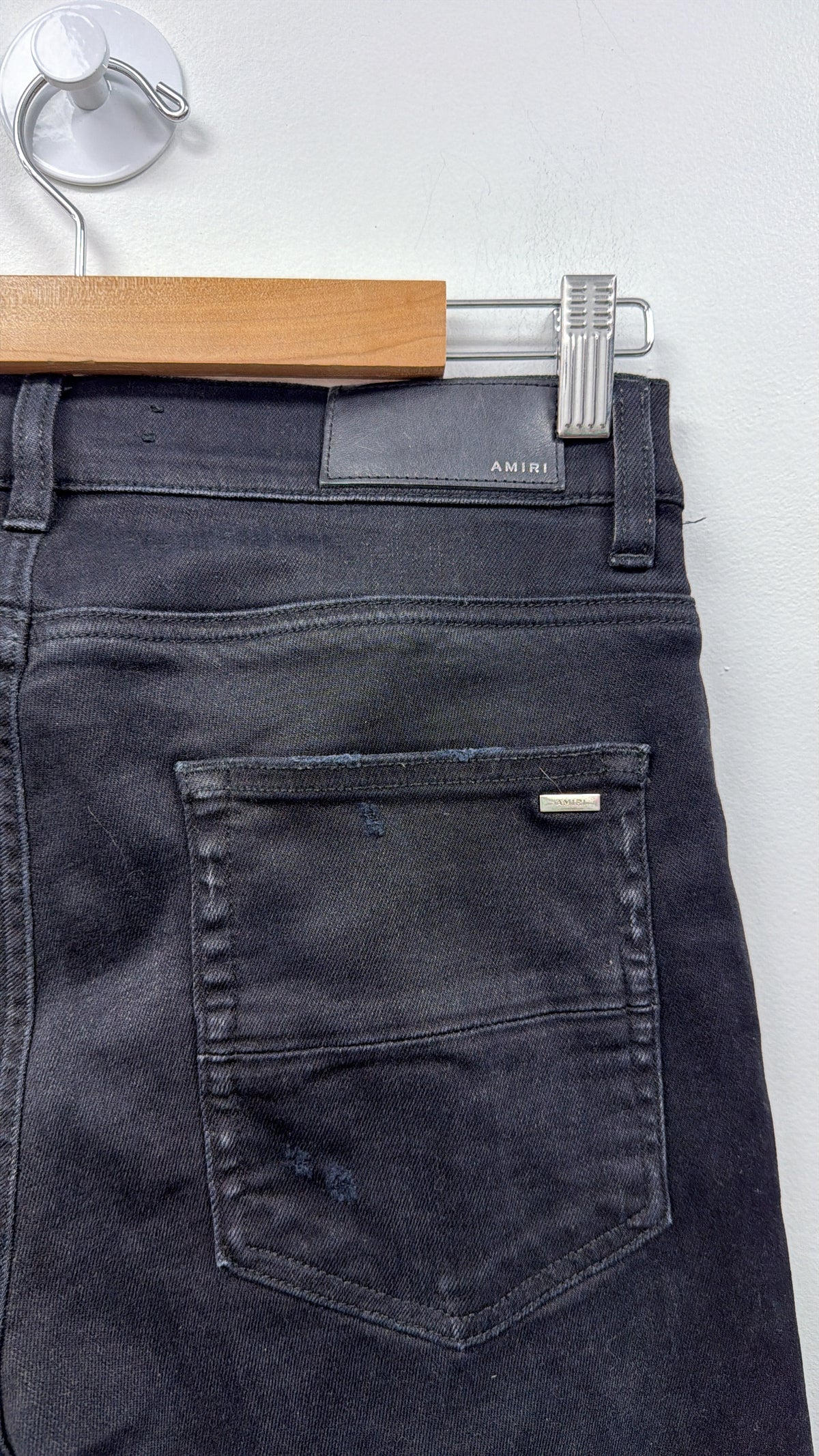 Amiri MX2 Black Wash Brown Bandana Patch Jeans