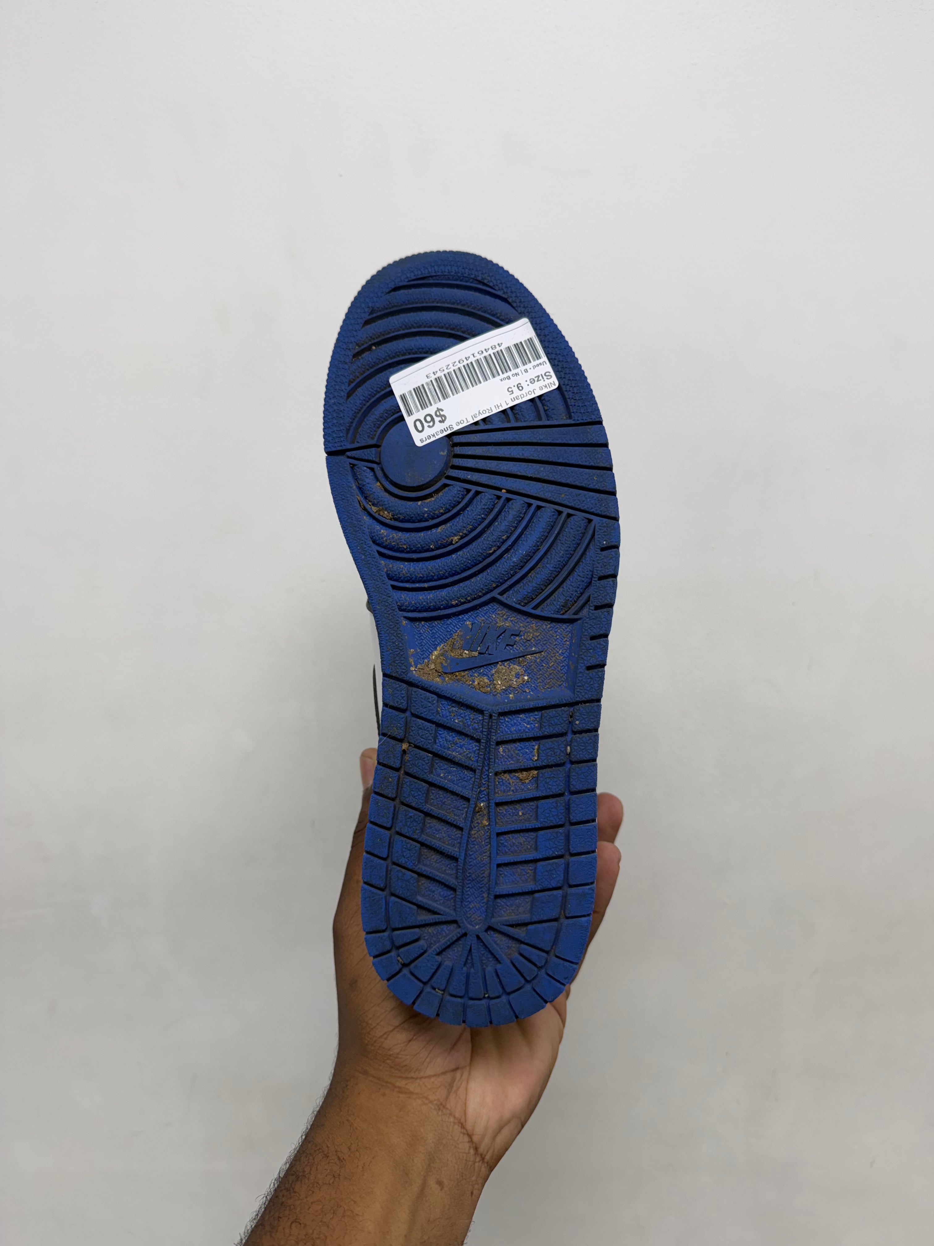 NIke Jordan 1 Hi Royal Toe Sneakers
