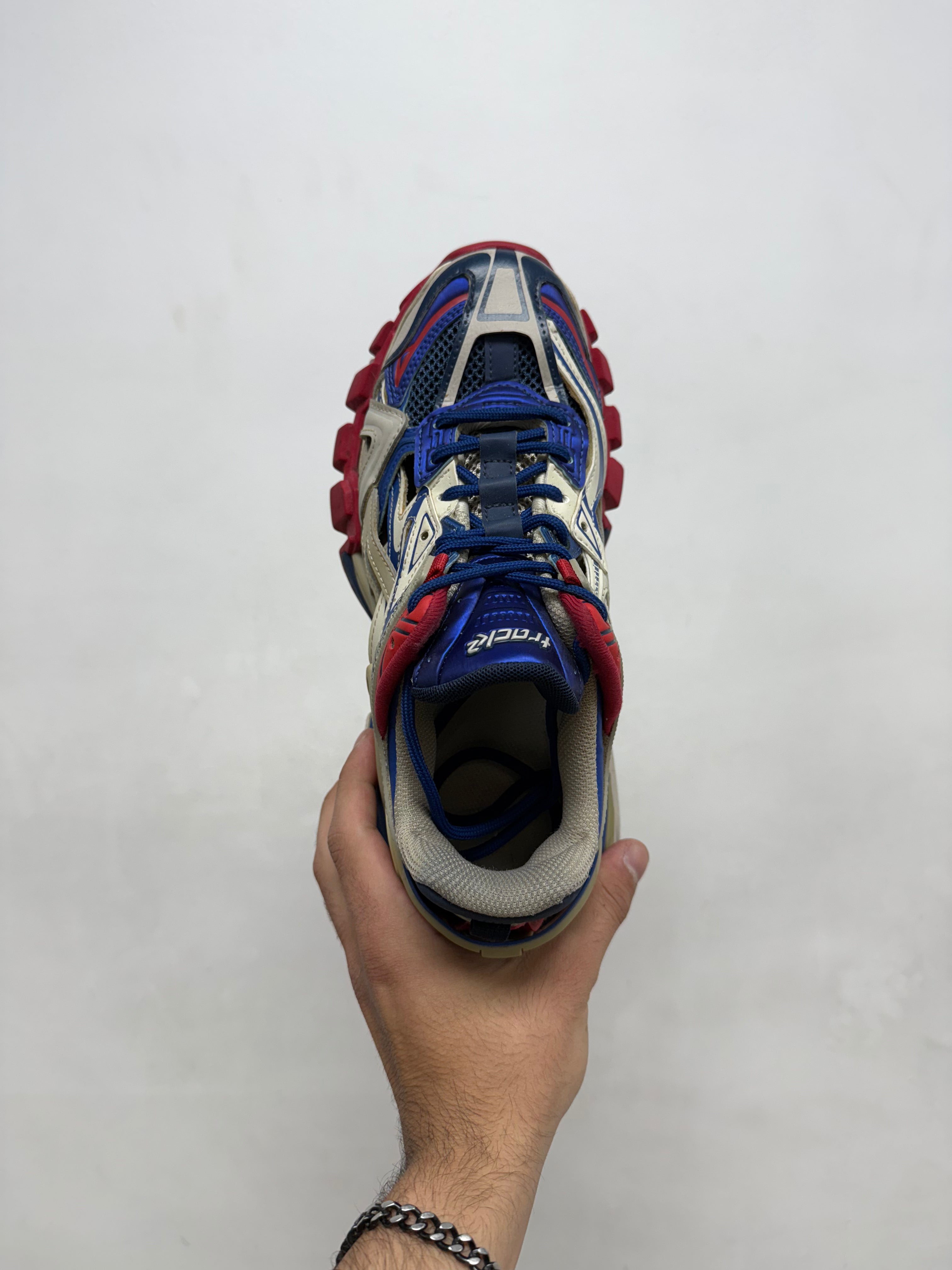Balenciaga Red White Blue Track 2 Sneakers