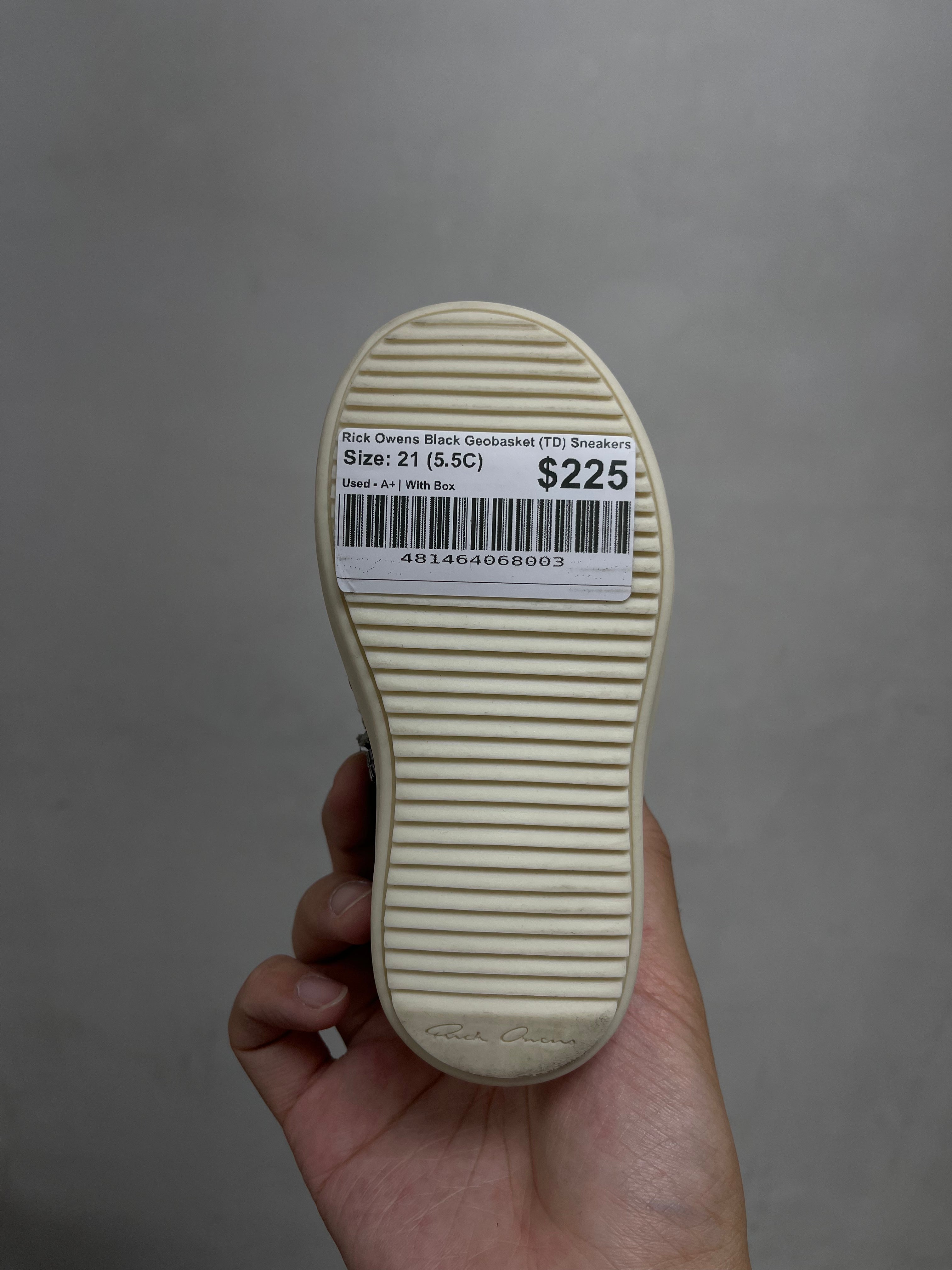 Rick Owens Black Geobasket (TD) Sneakers