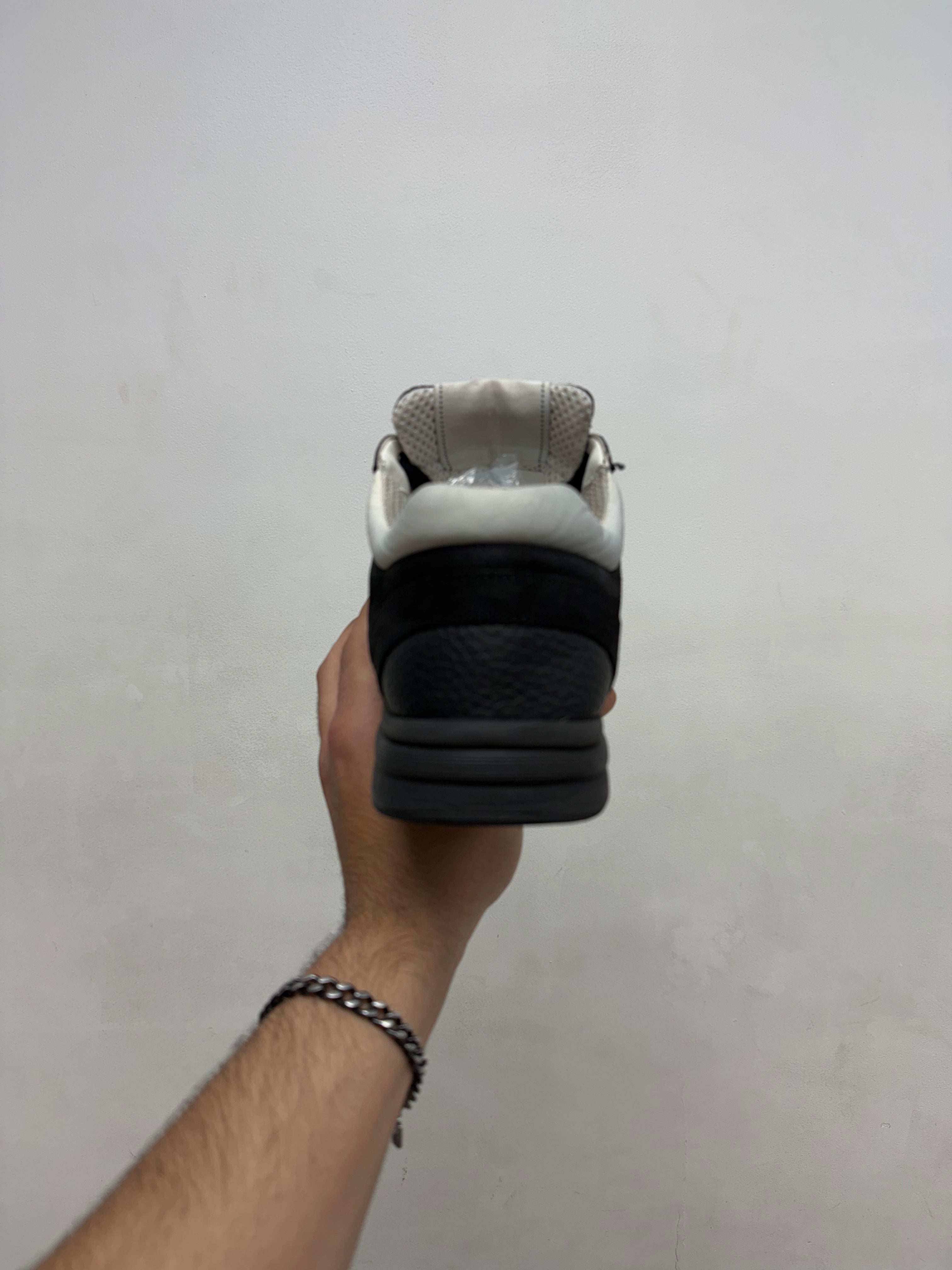 Chanel Black White CC Logo Runner Sneakers