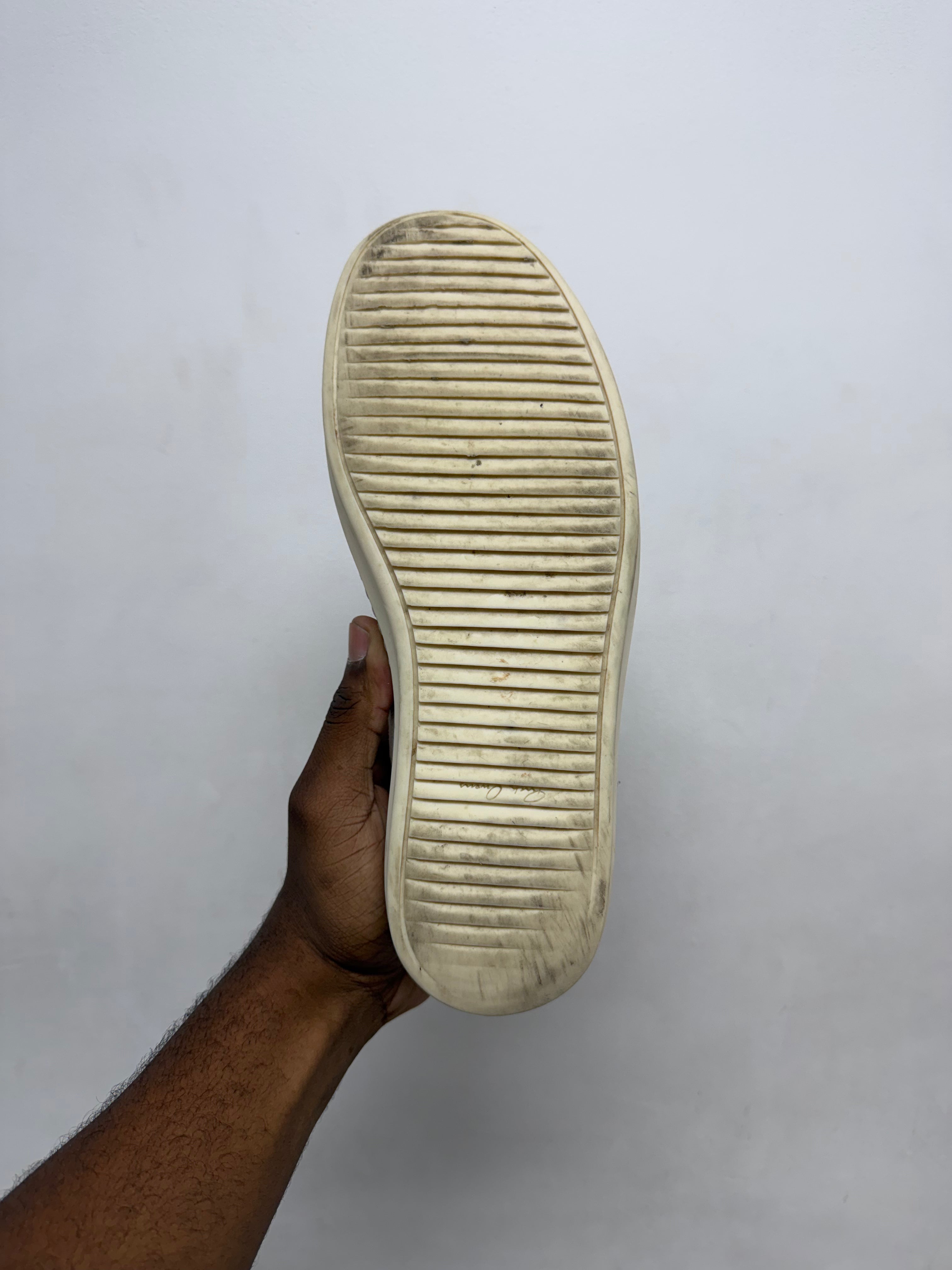 Rick Owens Milk & Milk Vintage Low Sneakers