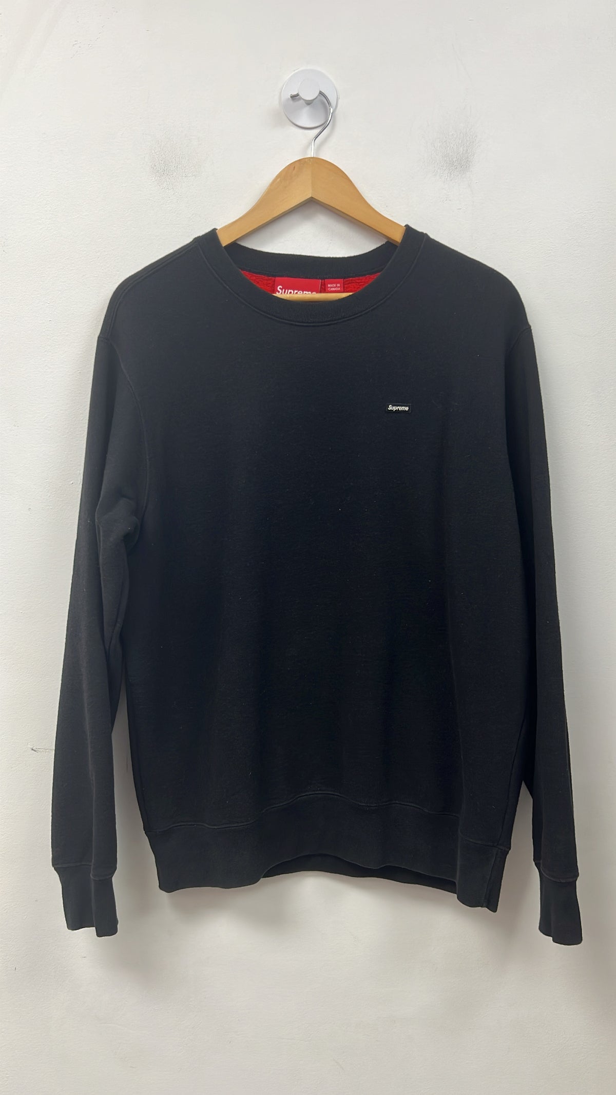 Supreme Black Small Logo Crewneck