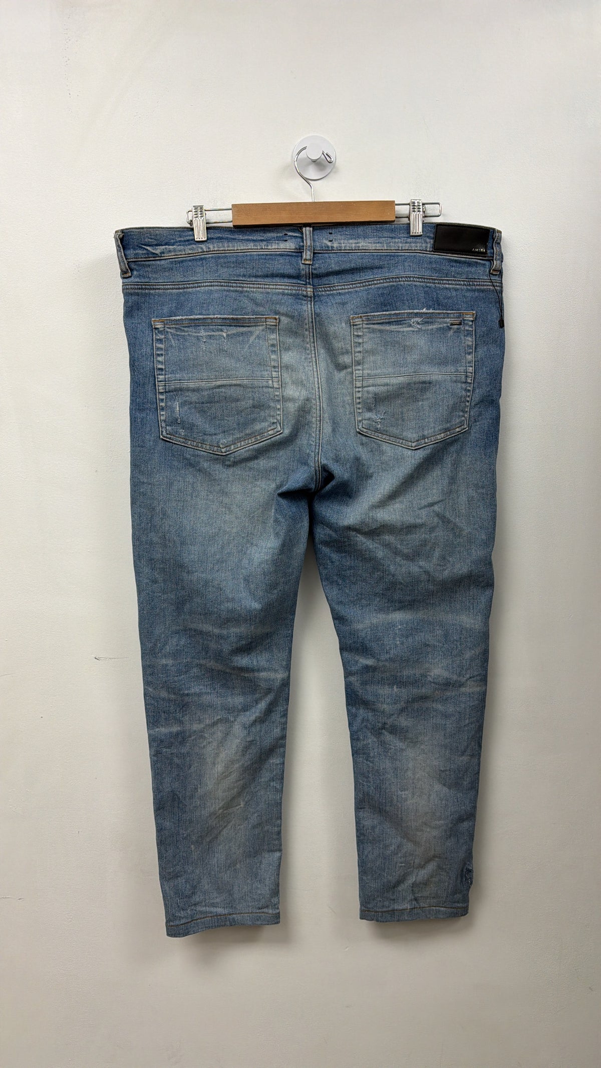 Amiri MX1 Light Wash Red Patch (Altered & Repaired) Jeans
