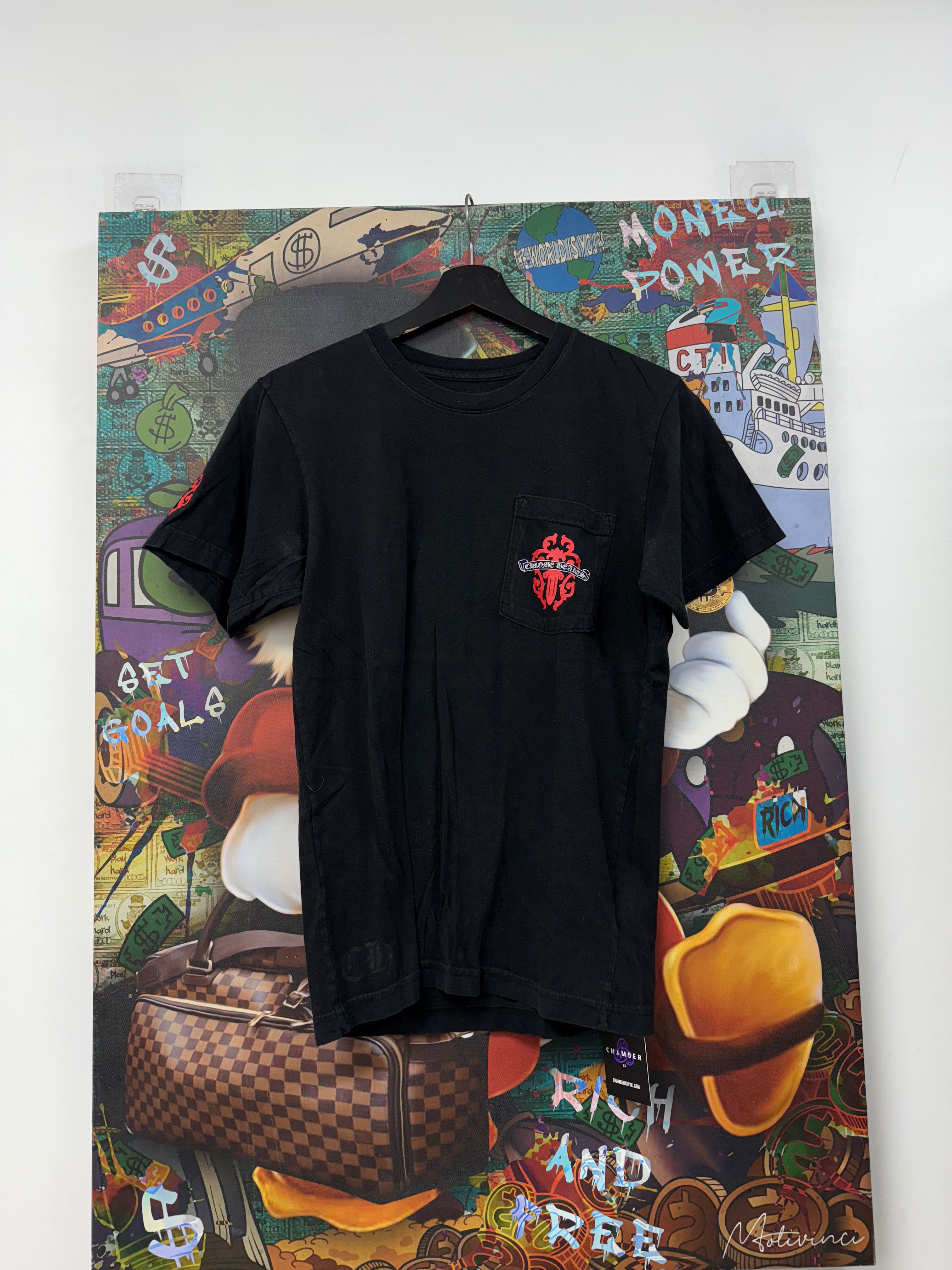 Chrome  Hearts Black Red Dagger Tee