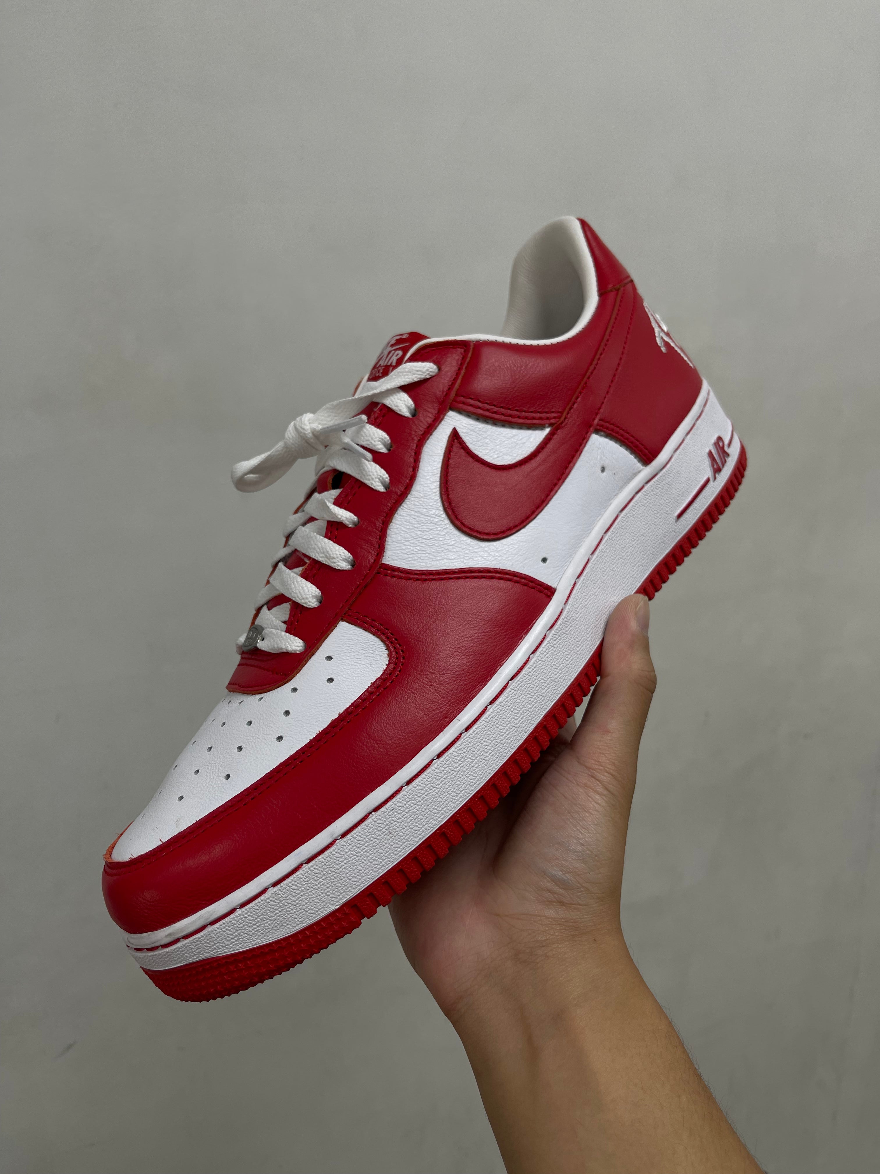 NIke AF1 Terror Squad White University Red Sneakers