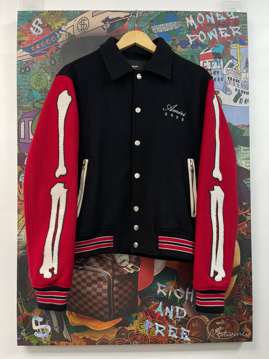 Amiri Red Black Bone Jacket