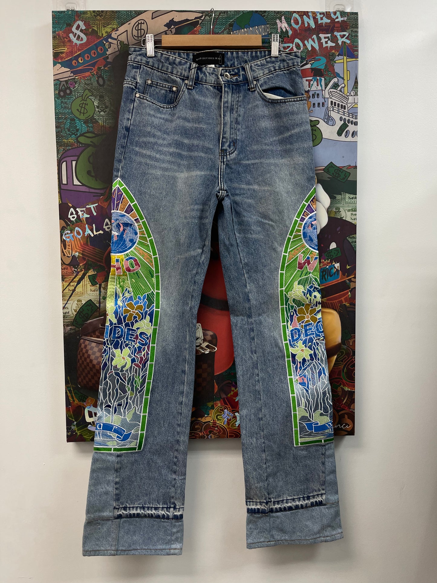 Who Decides War Cowboy Embroidered Jeans