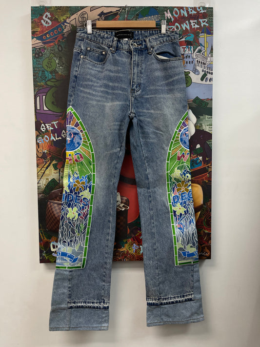 Who Decides War Cowboy Embroidered Jeans