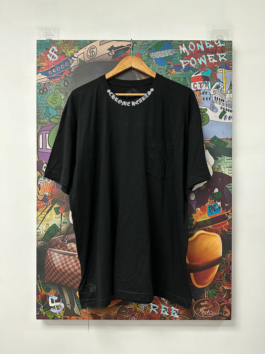 Chrome Hearts Black Neck Logo Tee New XXL With Tags