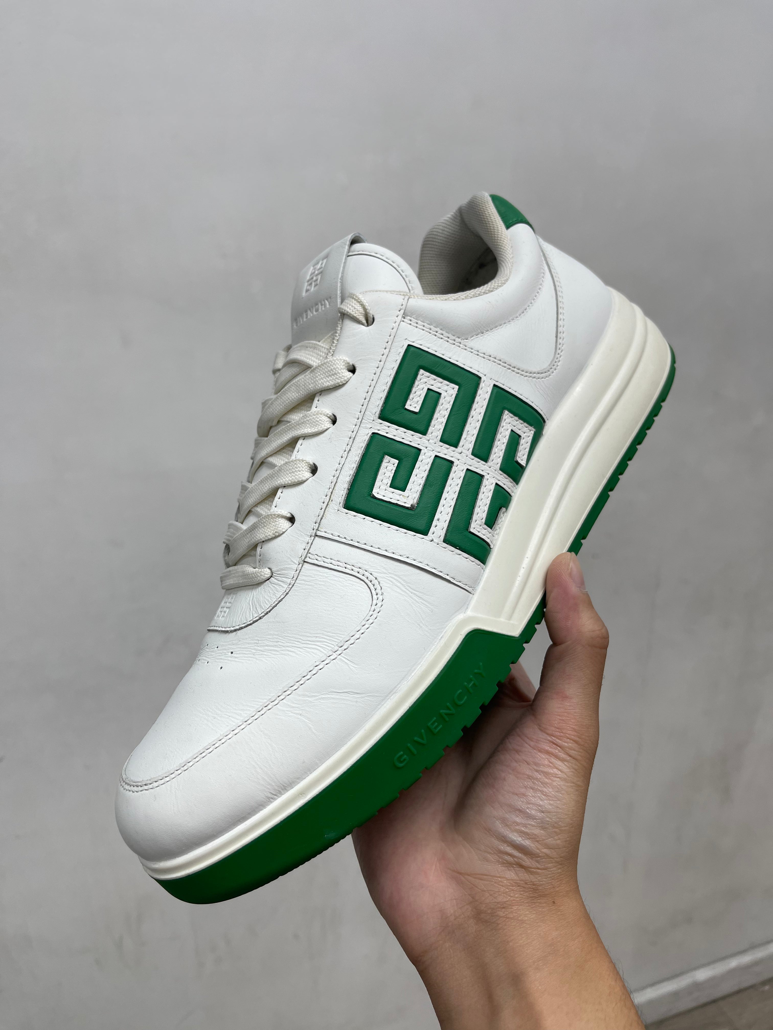 Givenchy White Green G4 Low Top Sneakers