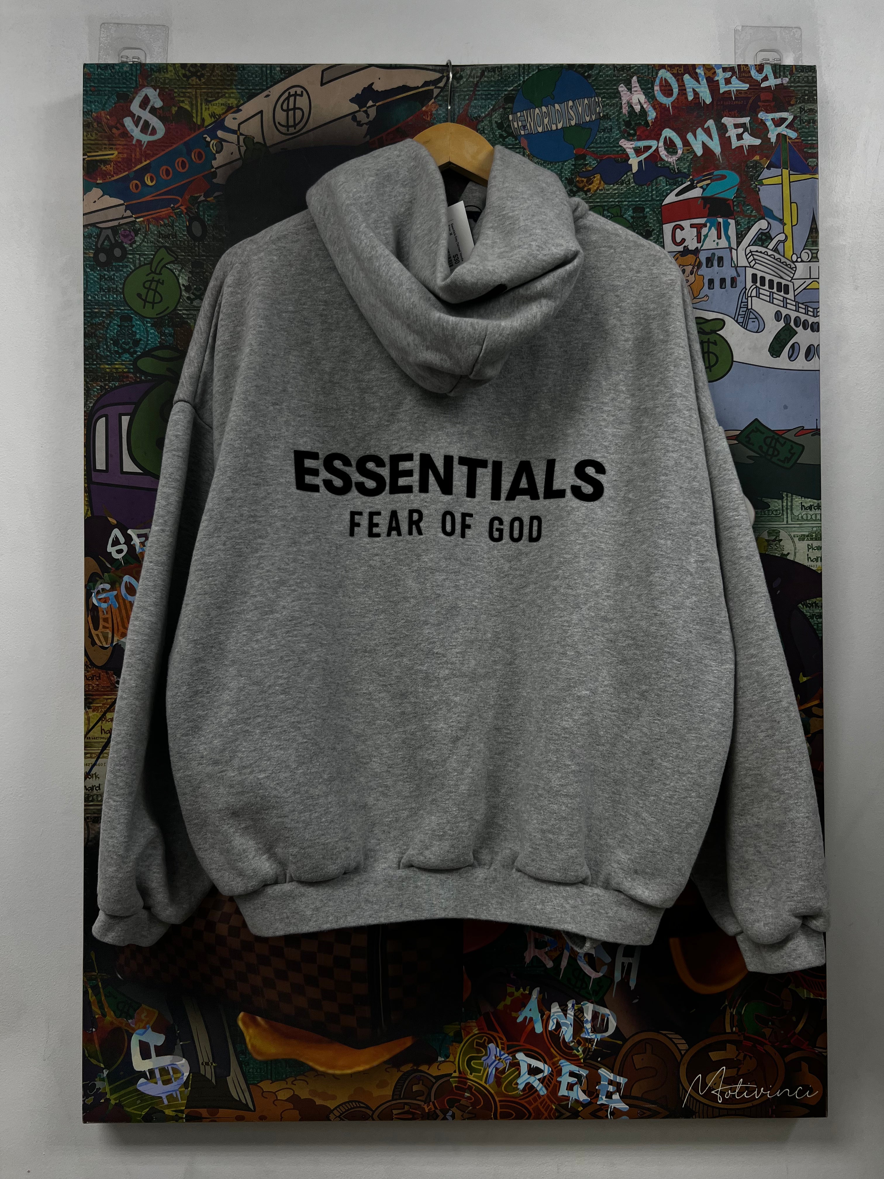 Essentials Grey Oatmeal Hoodie