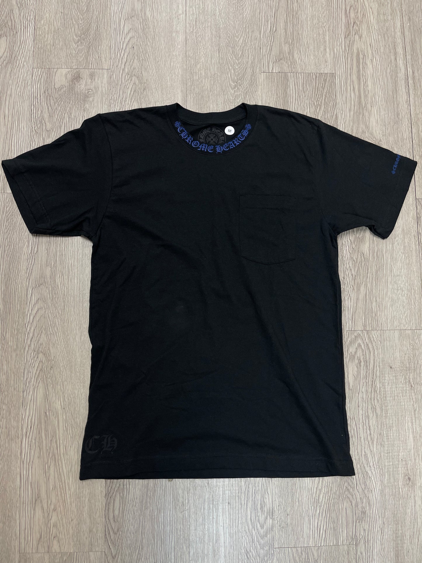 Chrome Hearts Neck Logo Black Blue Tee