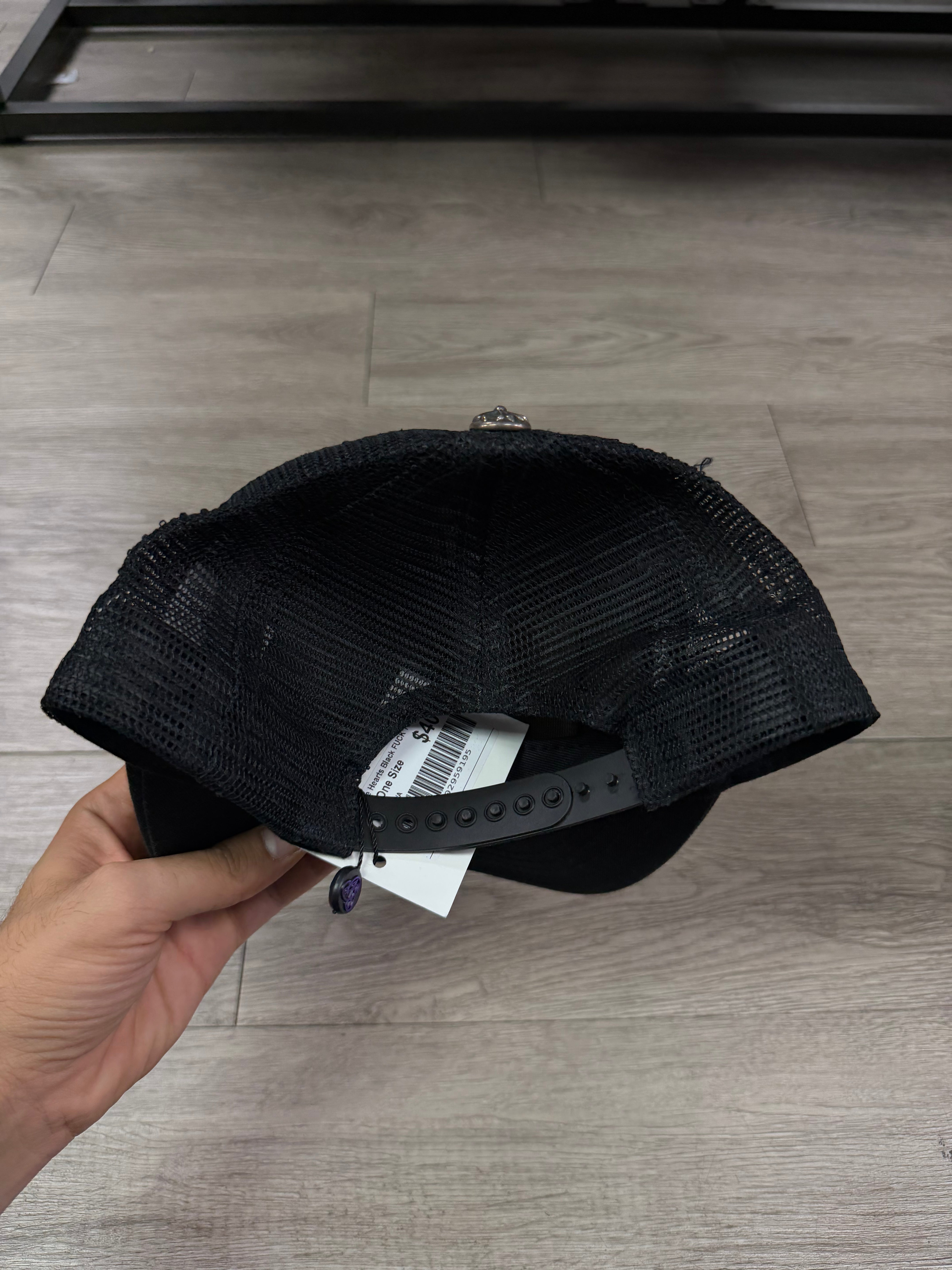 Chrome Hearts Black FUCK Trucker Hat