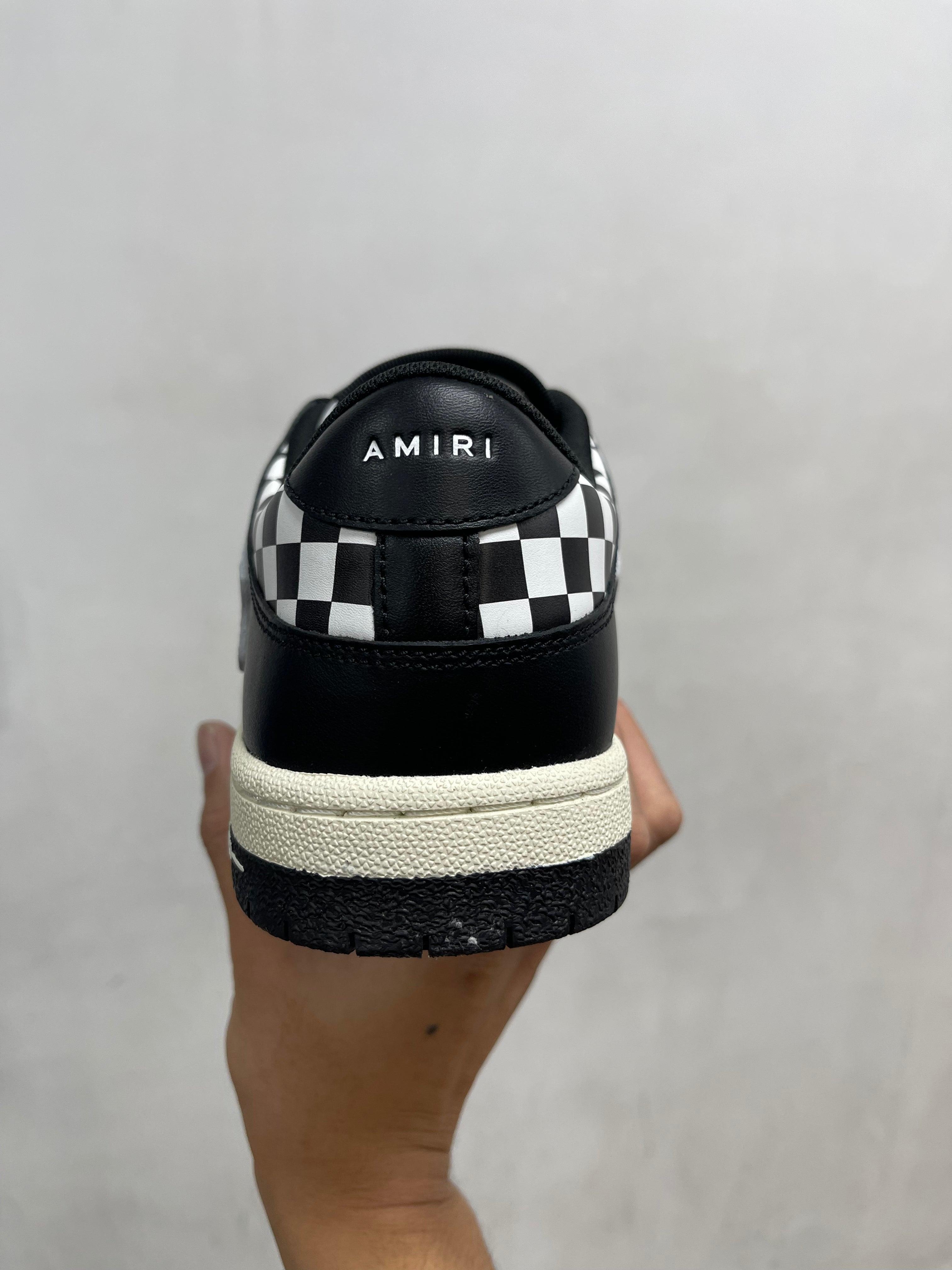 Amiri Black White Checkered Skel-Top Sneakers