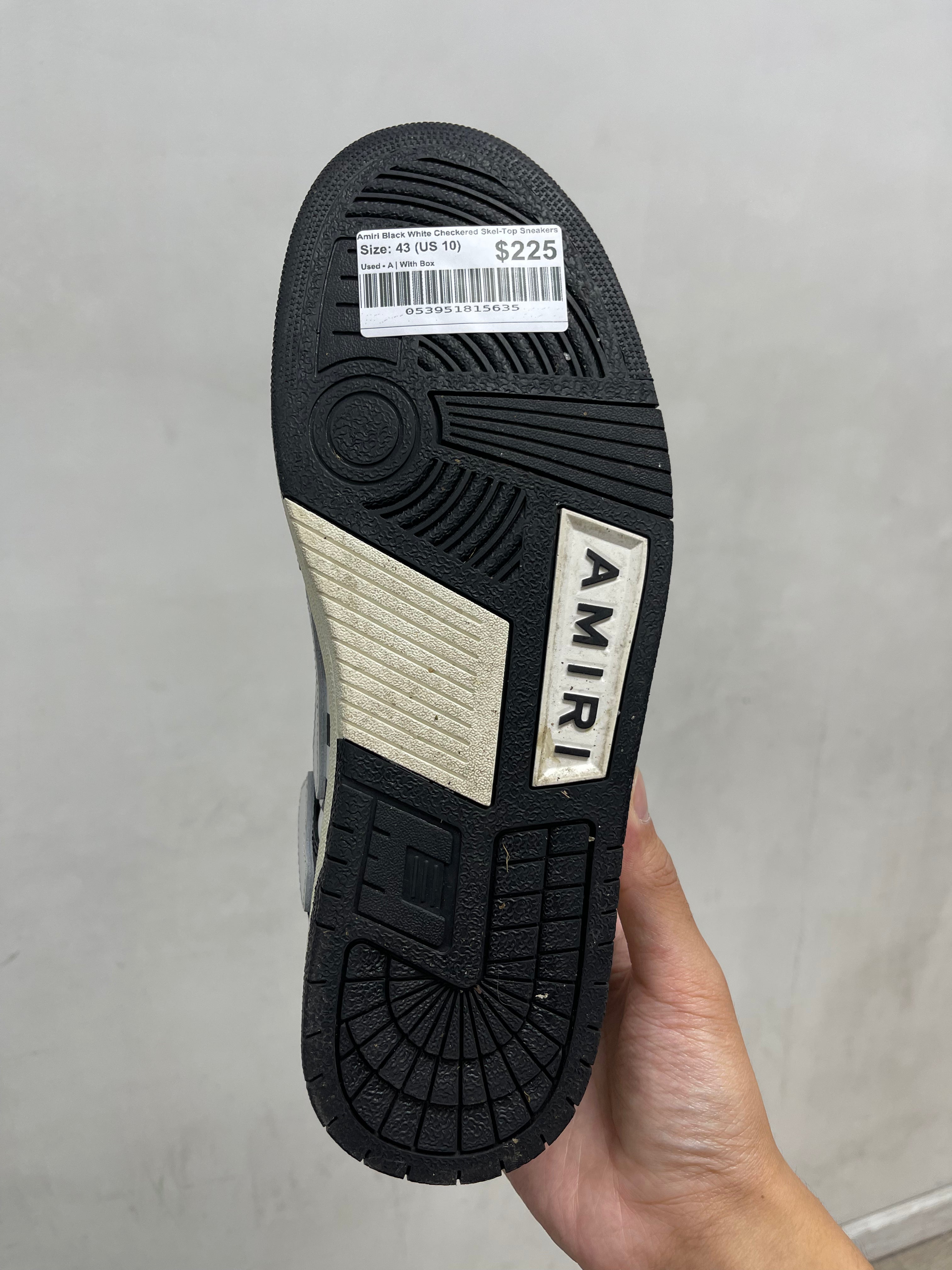 Amiri Black White Checkered Skel-Top Sneakers