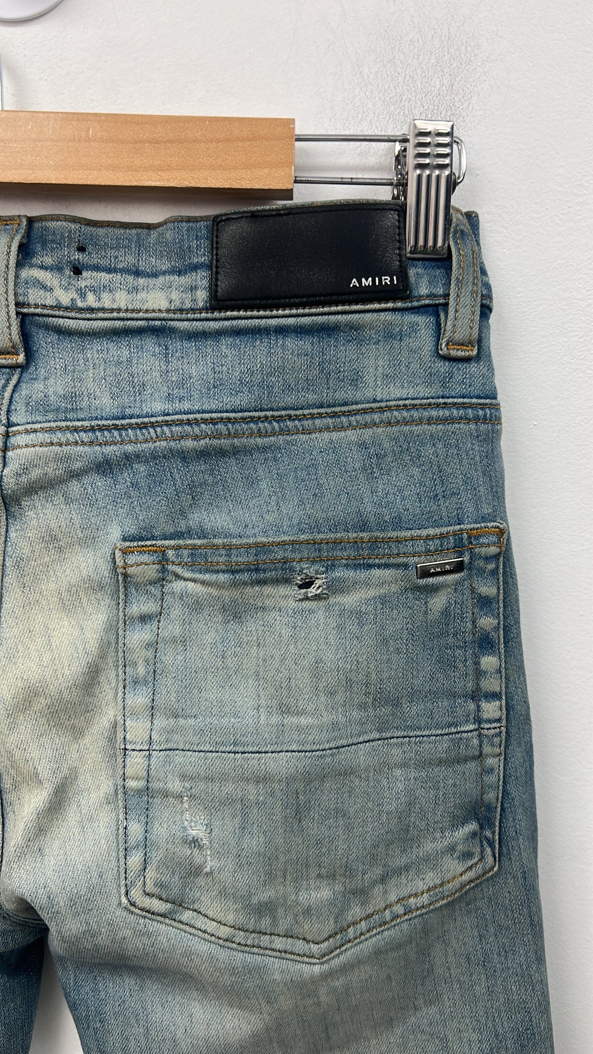 Amiri MX1 Light Wash Black Paisley Jeans