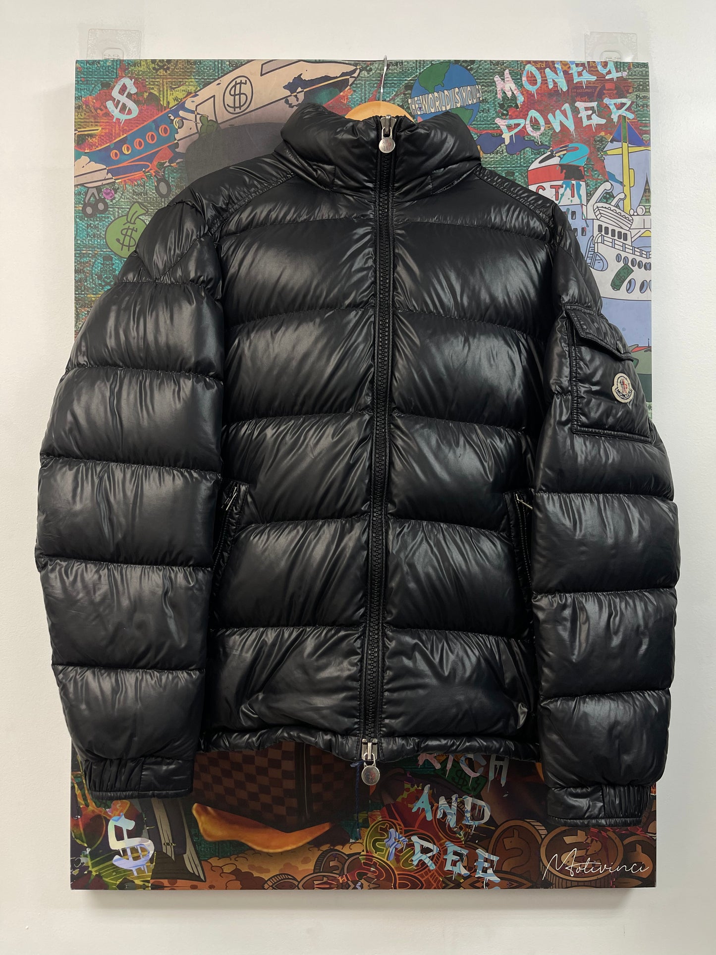Moncler Maya Black Jacket  Used