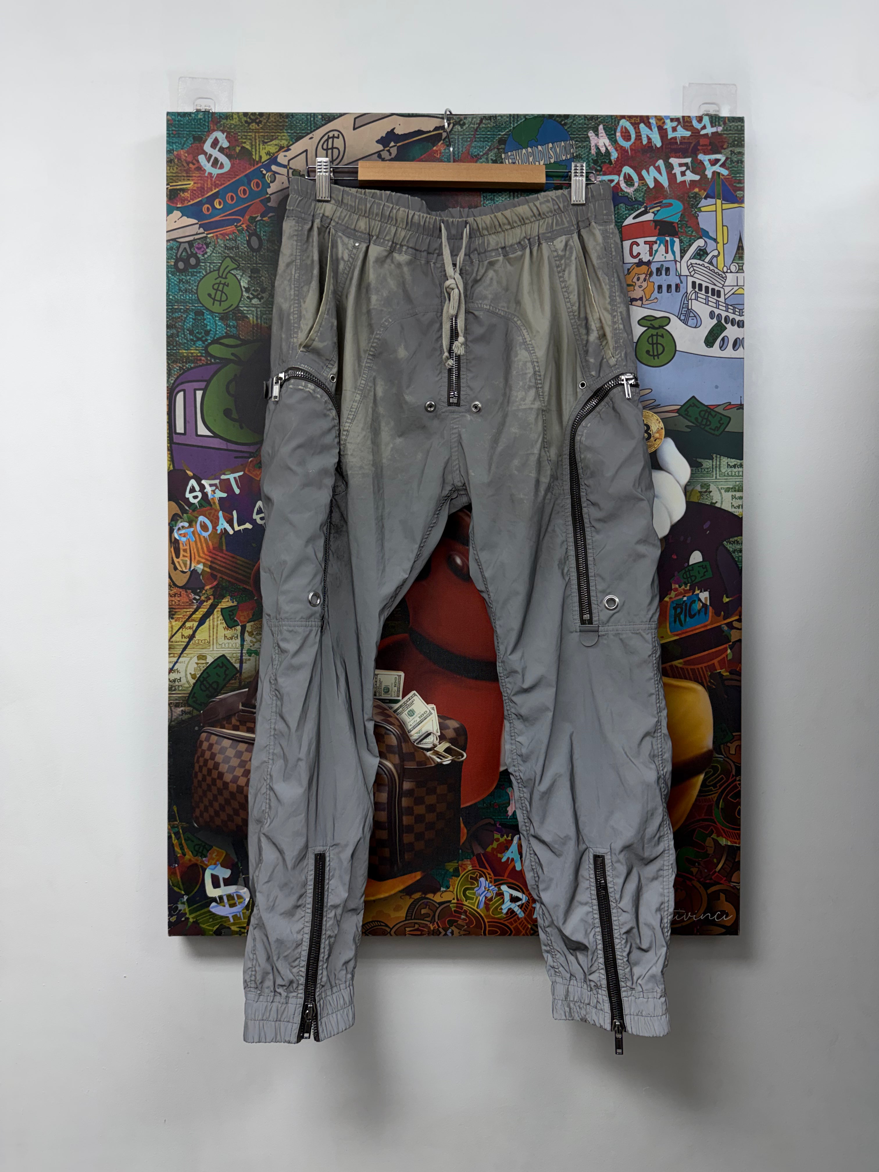 Rick Owens Grey Reflective Bauhaus (52) Cargo Pants