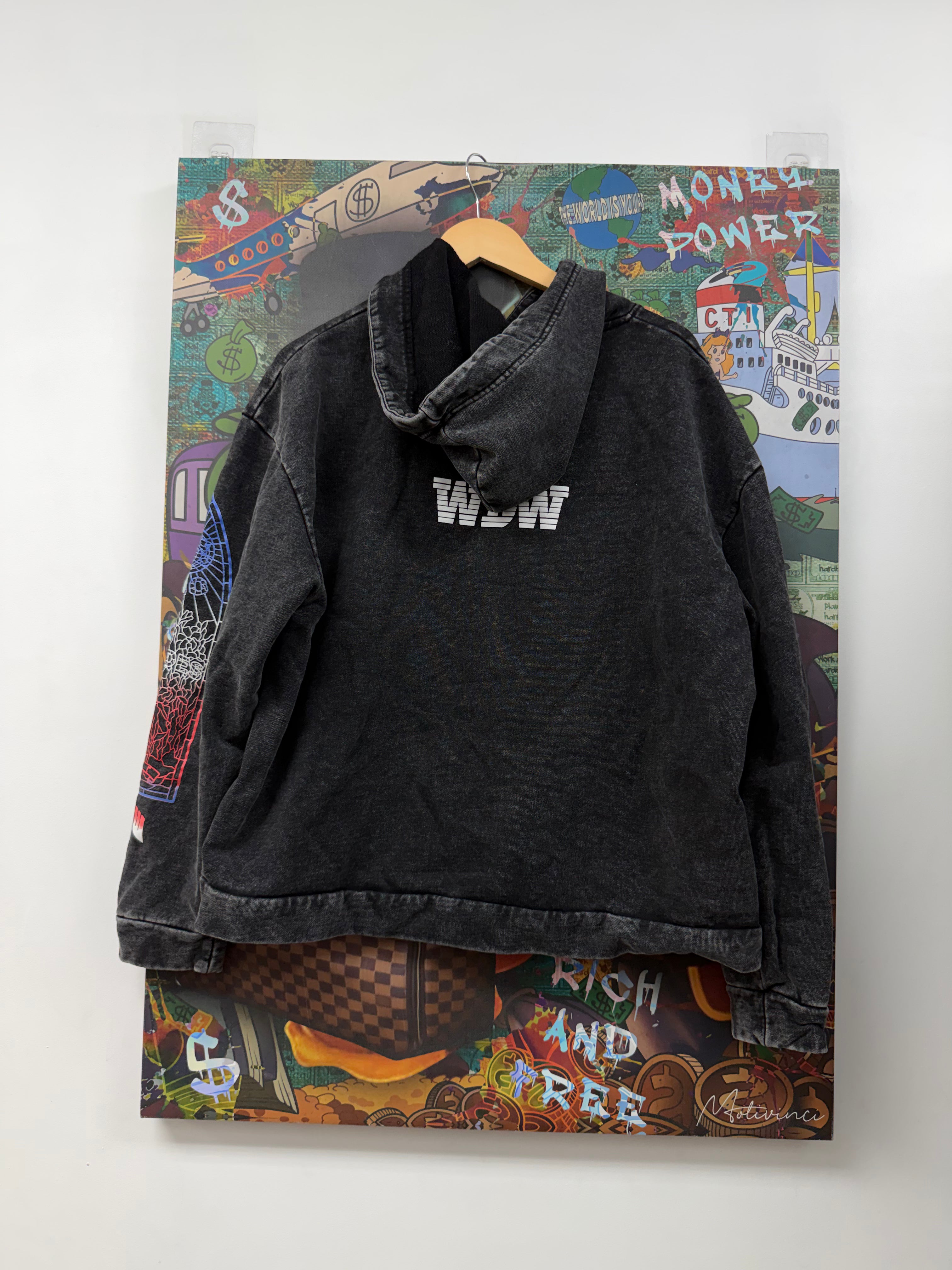 Who Decides War Black Wash Intertwined Windows Hoodie