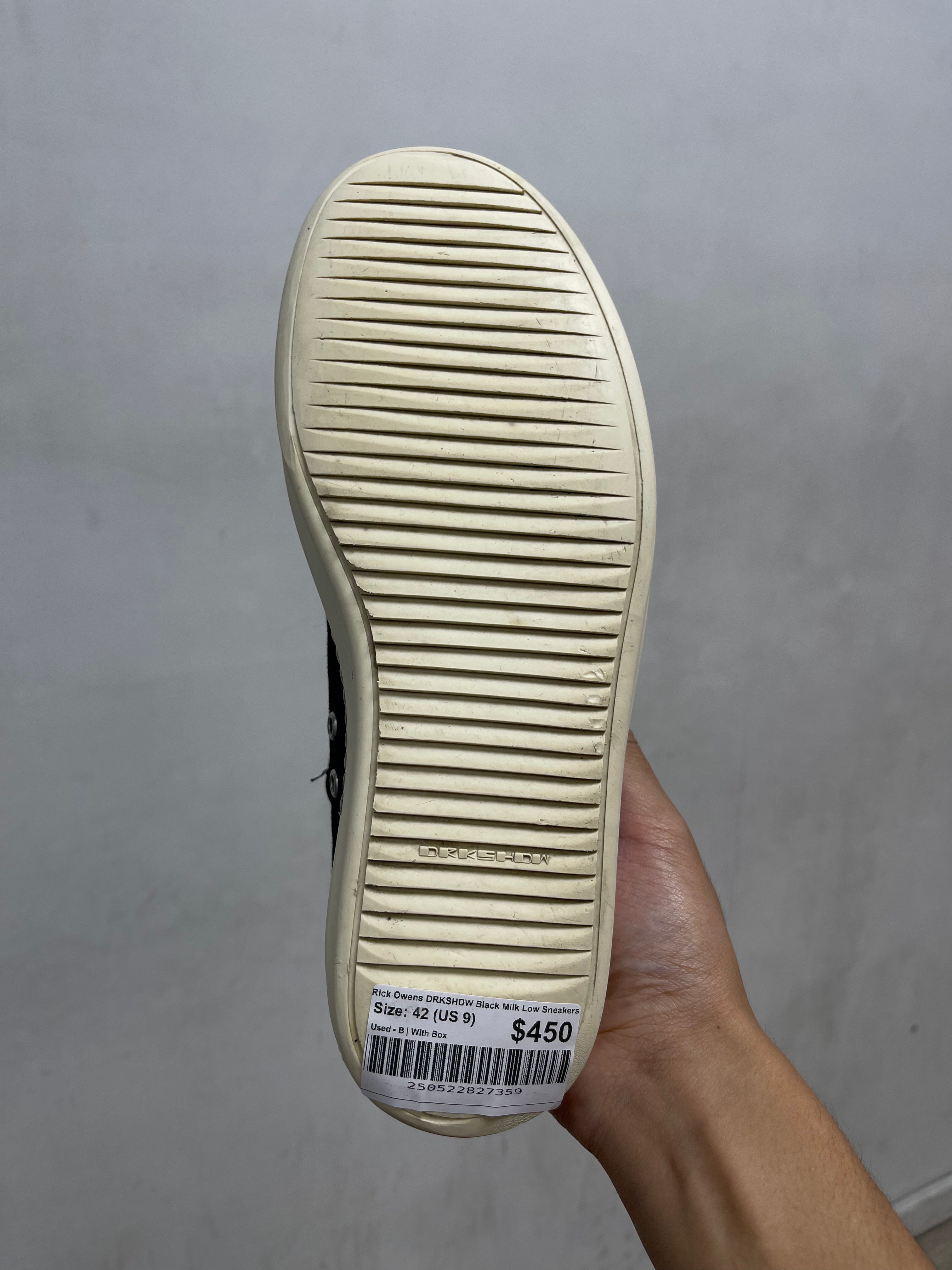 Rick Owens DRKSHDW Black Milk Low Sneakers