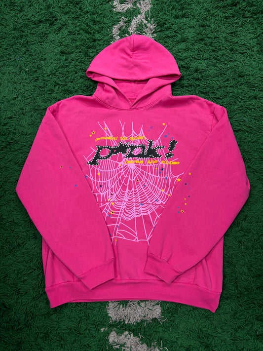 Sp5der Hoodie Hot Pink Used XL