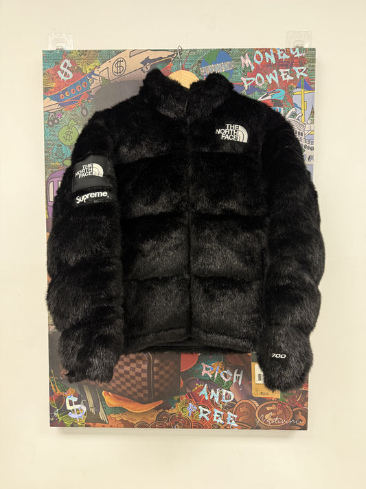 Supreme North Face Faux Fur Nuptse New Small With Tags