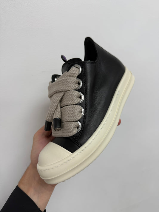 Rick Owens Jumbo Lace Ramone Low Black New With Box