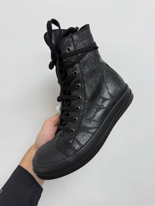 Rick Owens Black Brushed Wax Black New With Box