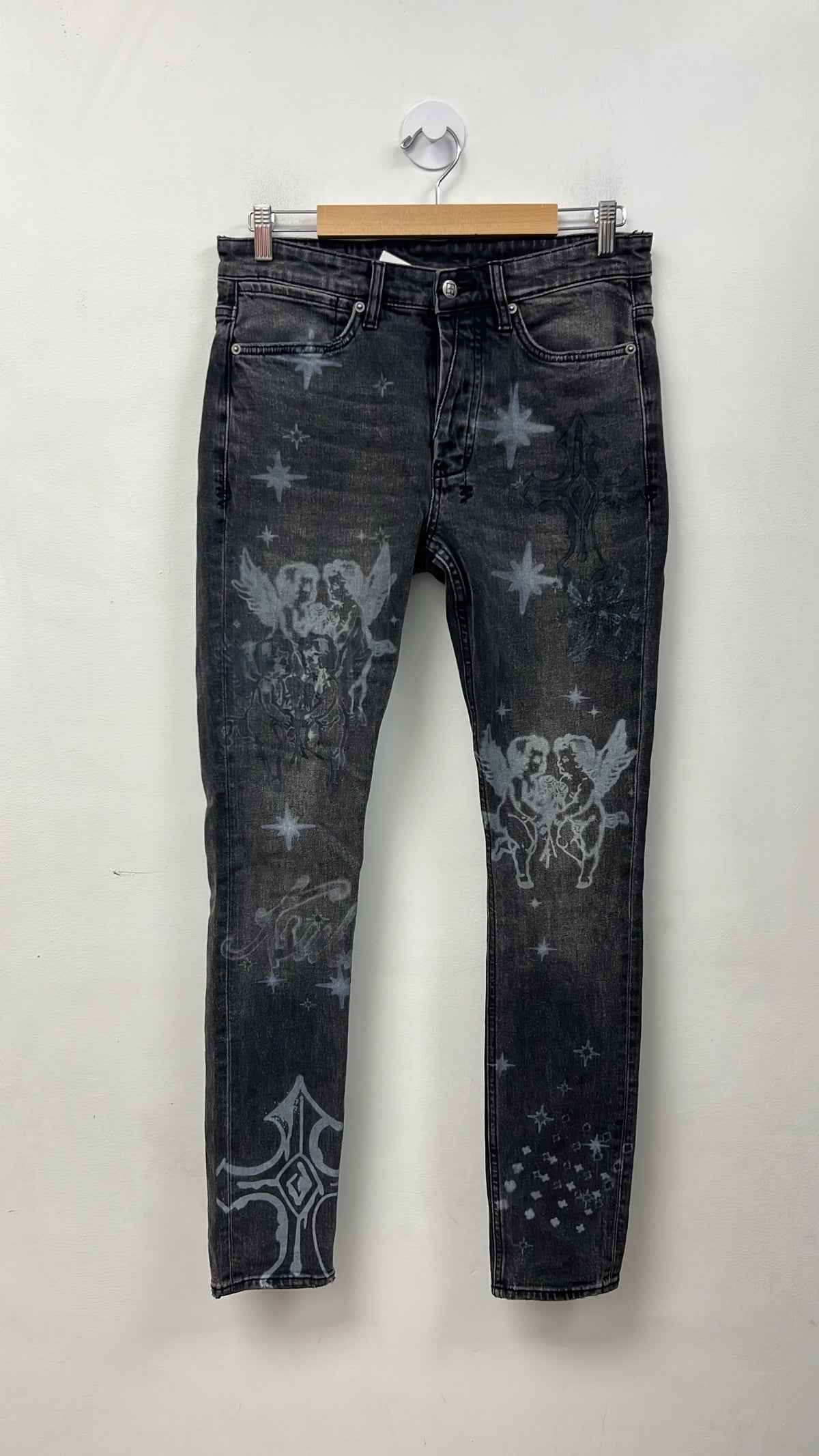 Ksubi Black Wash Stencil Jeans