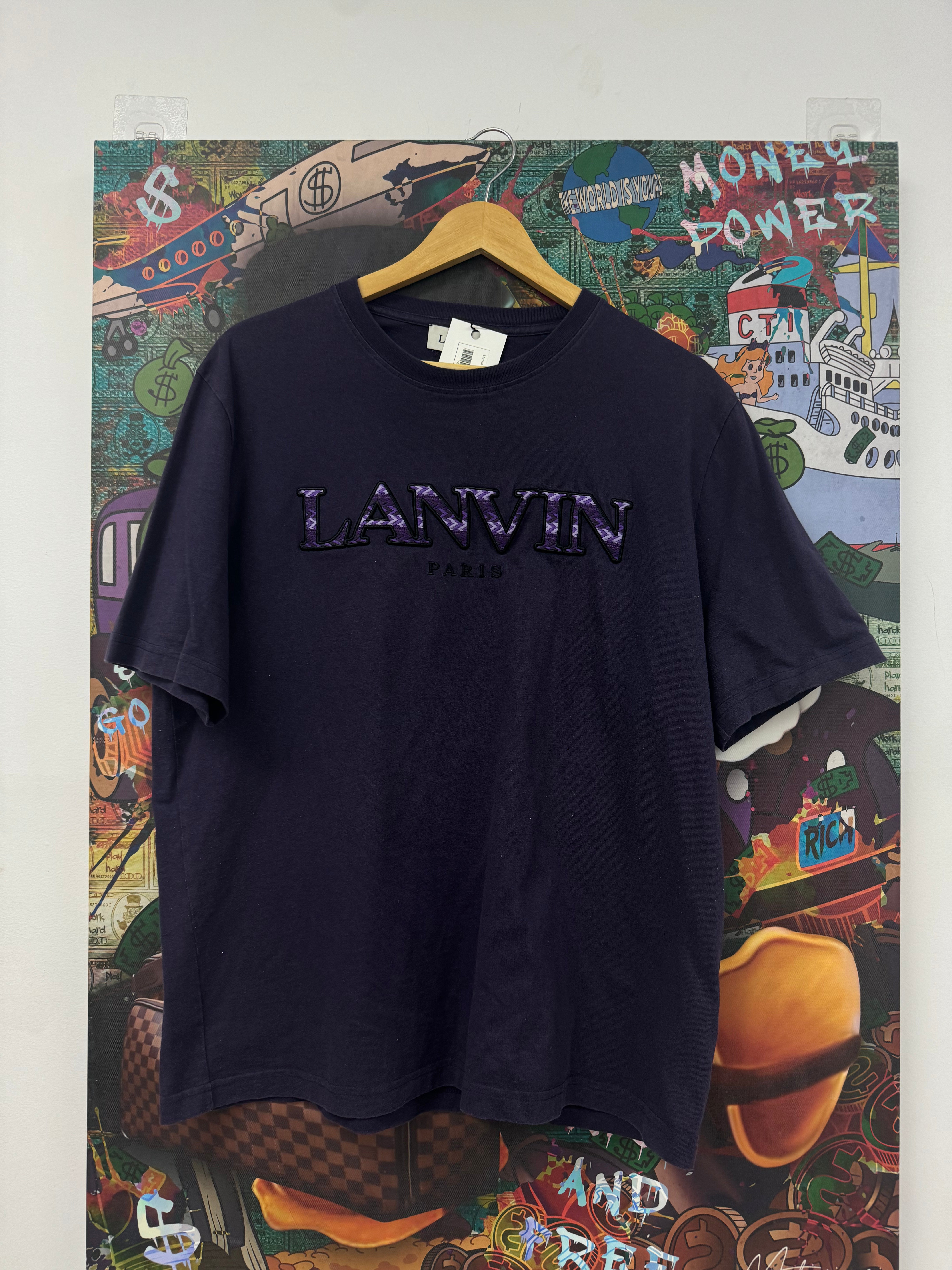 Lanvin Chest Logo Tee Purple Used XL N/A