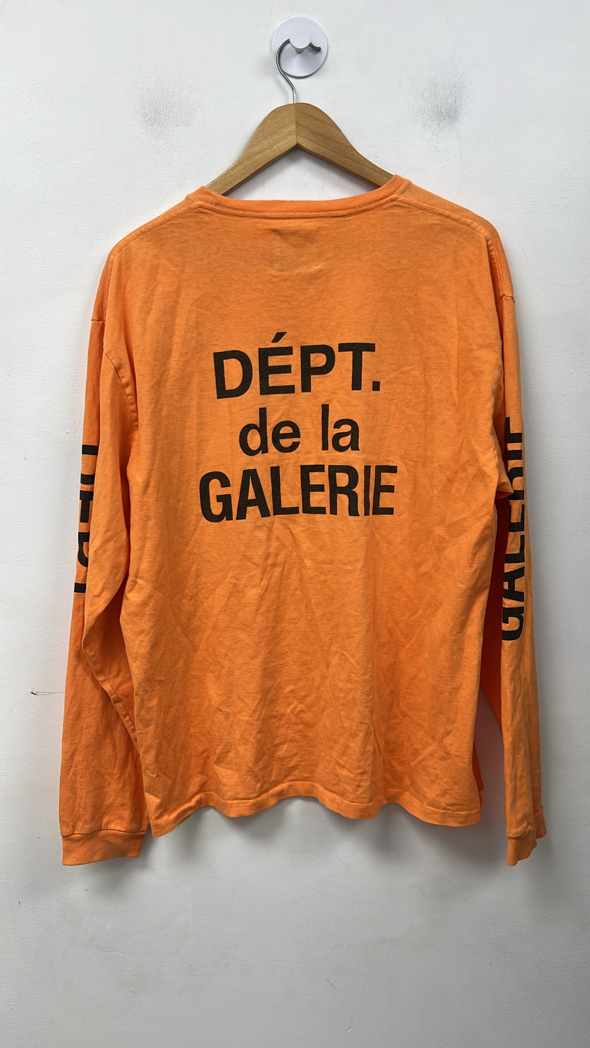 Gallery Dept Orange Black Logo Long Sleeve