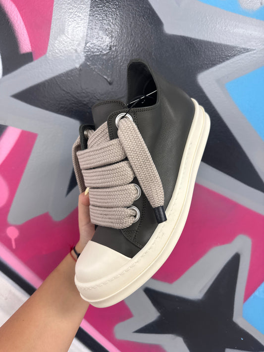 Rick Owens Jumbo Lace Ramone Low Dark Olive New With Box
