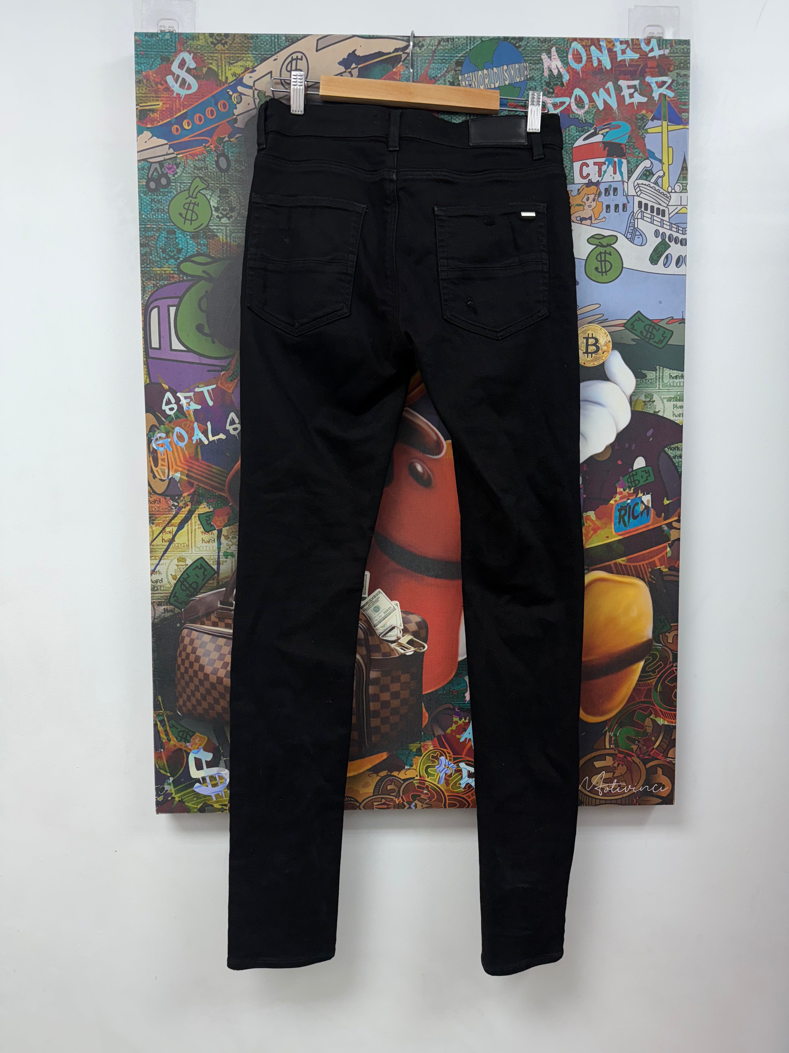 Amiri MX1 Black Patch Jeans